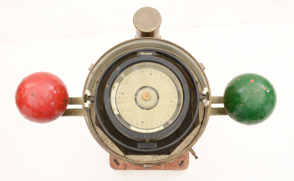 Wood and Brass Ship's Binnacle