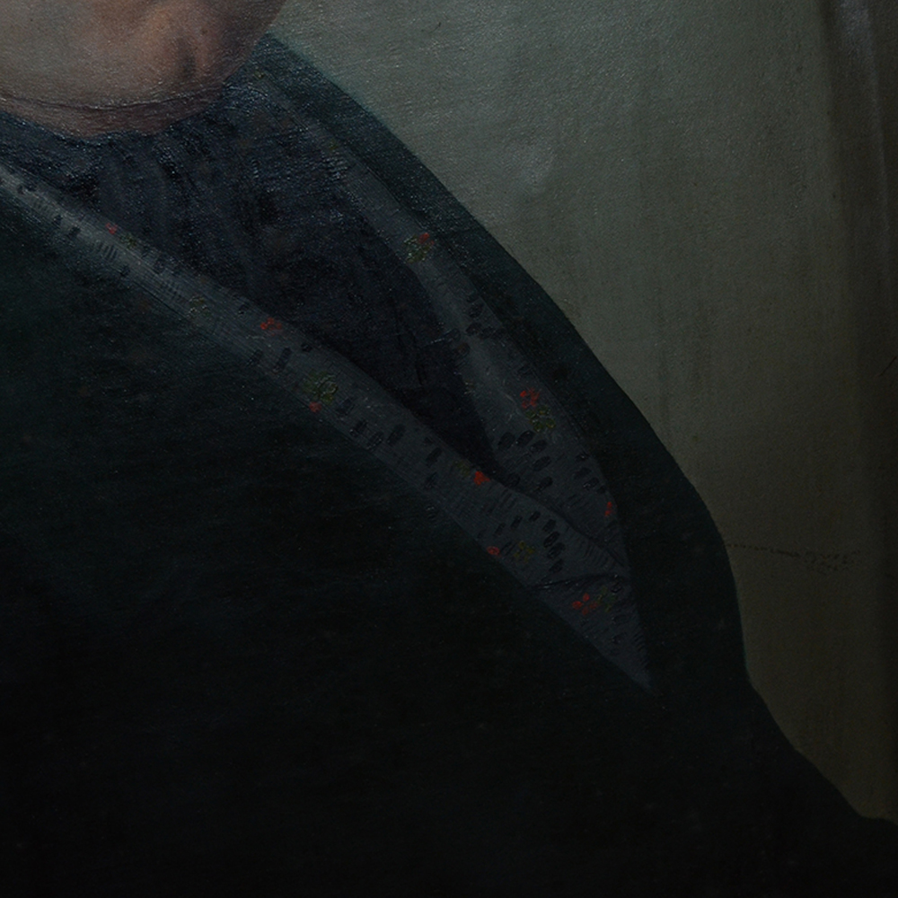 Original Oil Portrait on Canvas of Man in Green Jacket