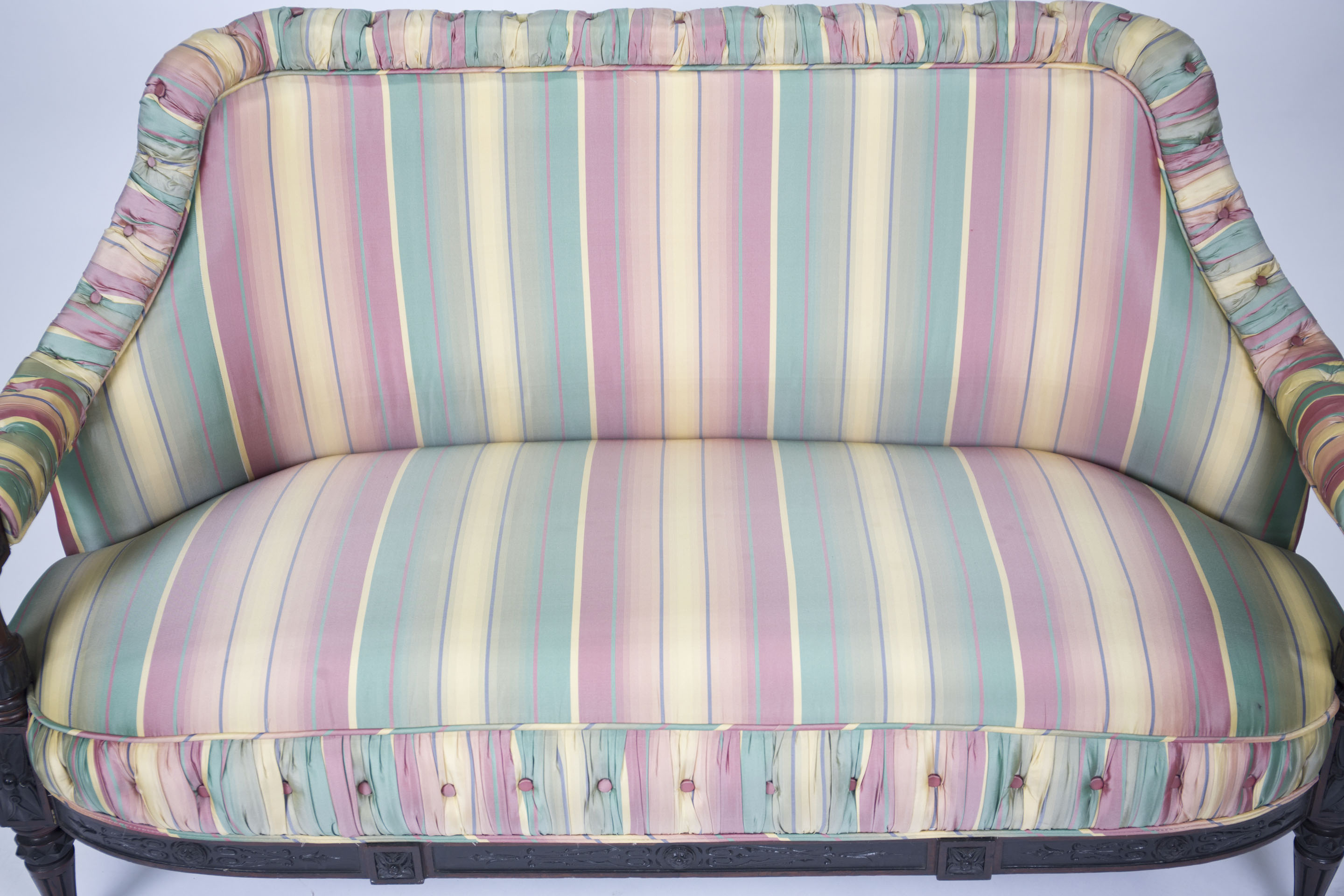 Spanish Revival Style Upholstered Loveseat