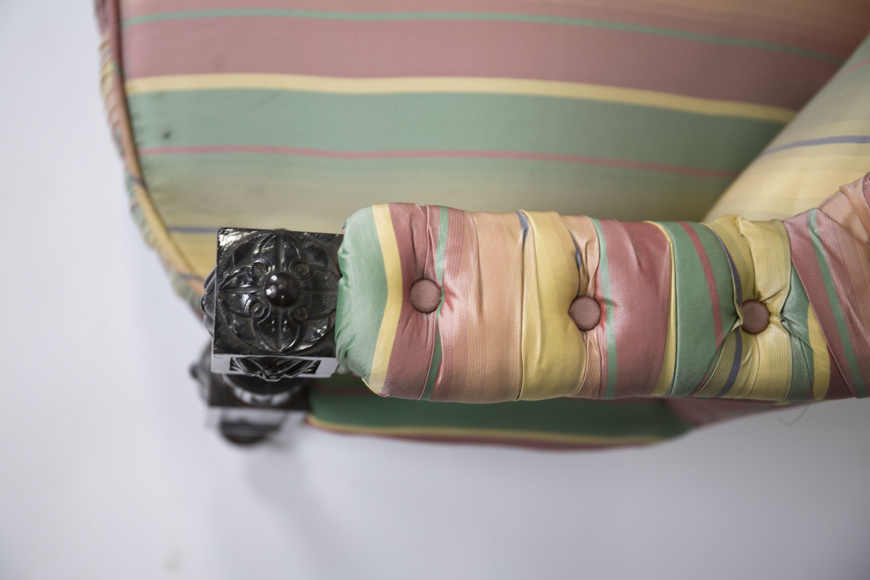 Spanish Revival Style Upholstered Loveseat