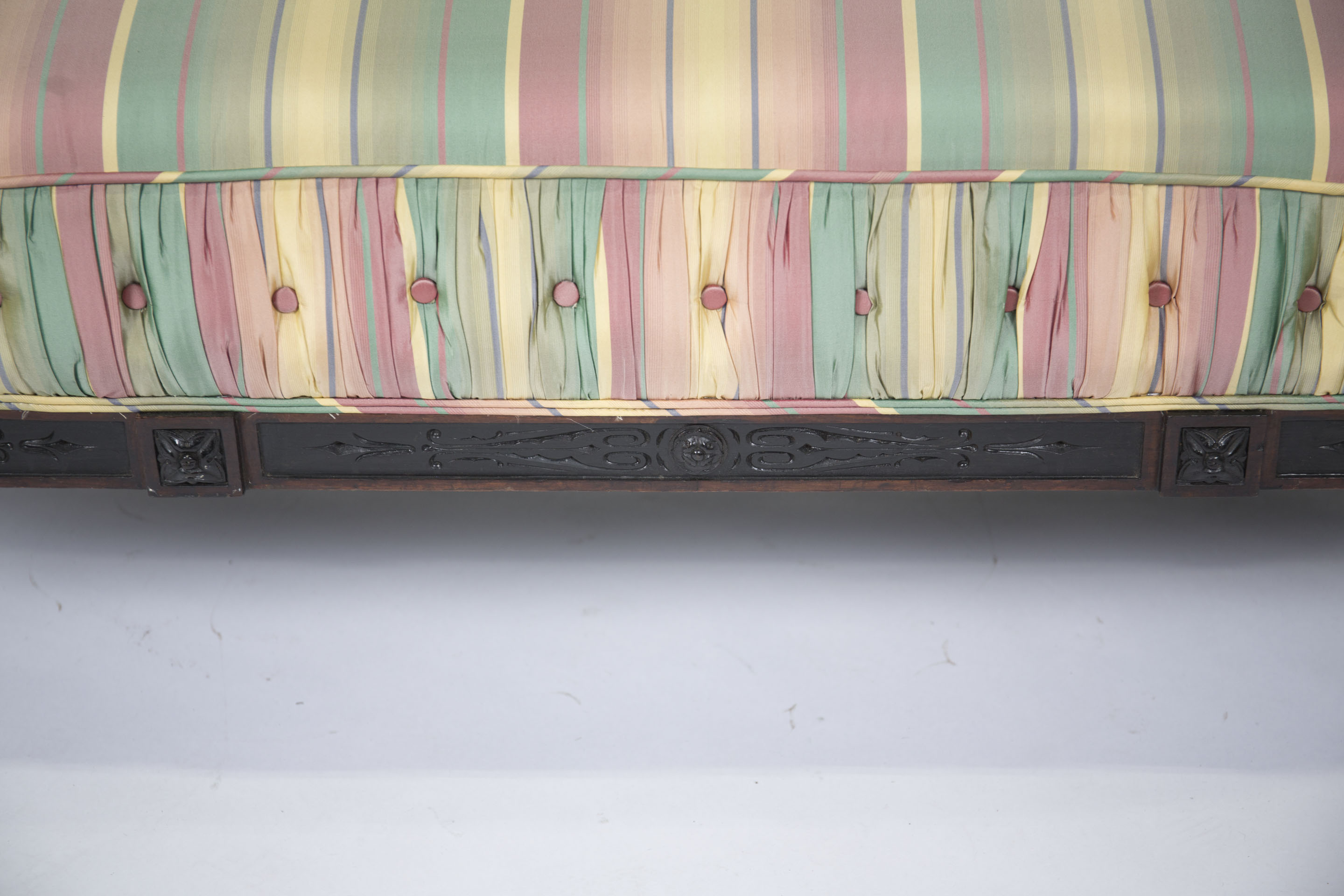 Spanish Revival Style Upholstered Loveseat