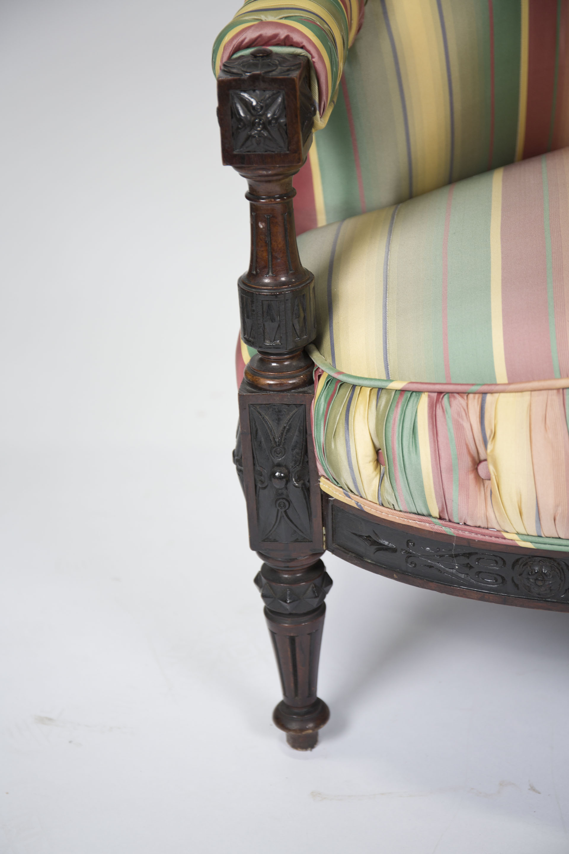 Spanish Revival Style Upholstered Loveseat