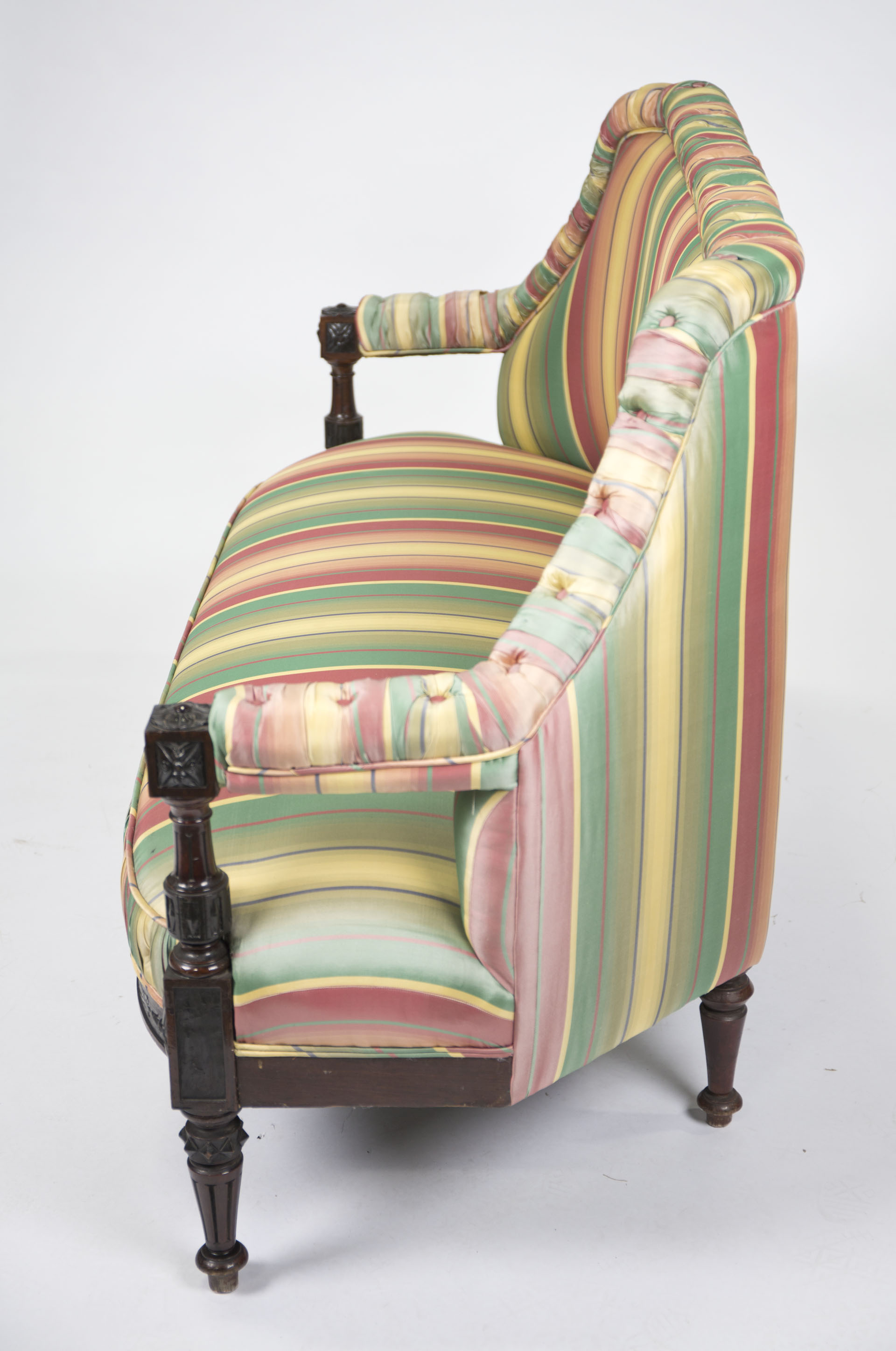 Spanish Revival Style Upholstered Loveseat