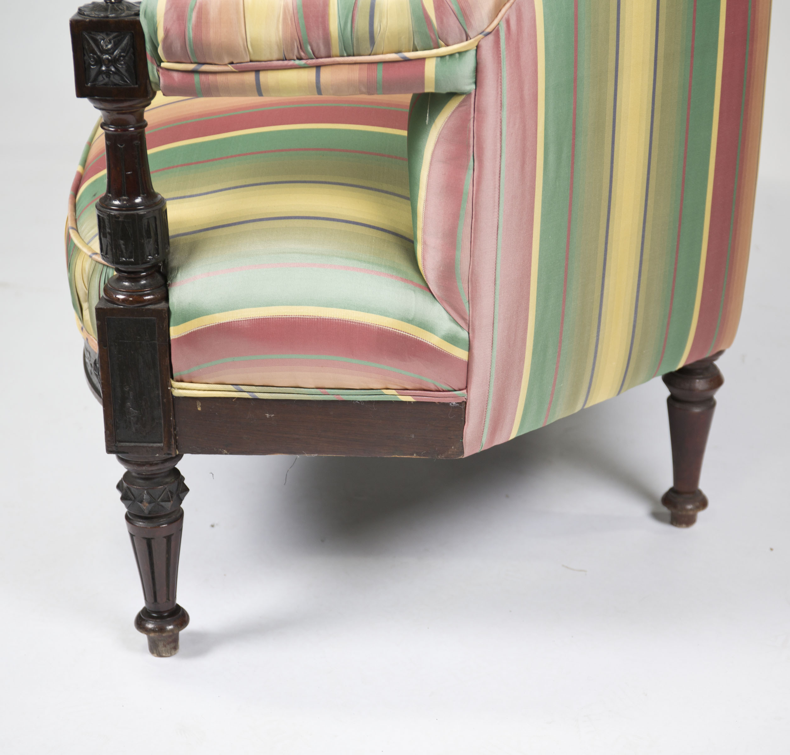 Spanish Revival Style Upholstered Loveseat