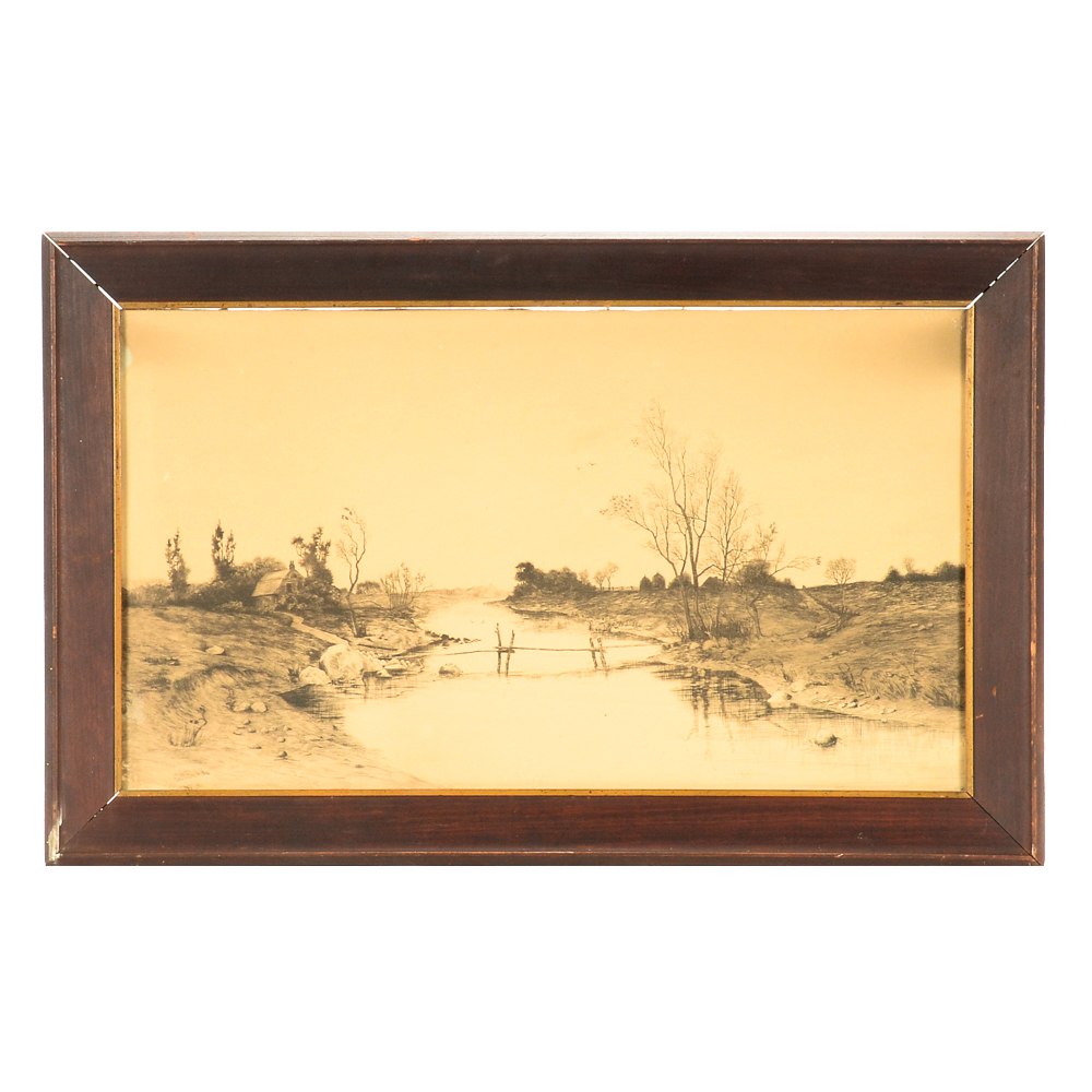 George W. Bohde Original 1890 Etching