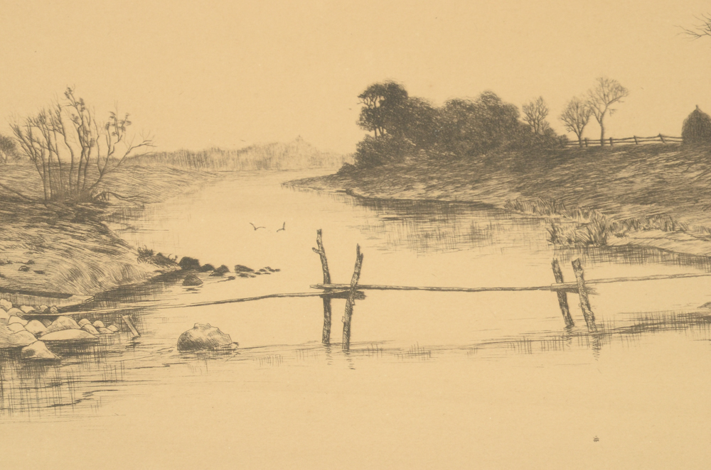 George W. Bohde Original 1890 Etching