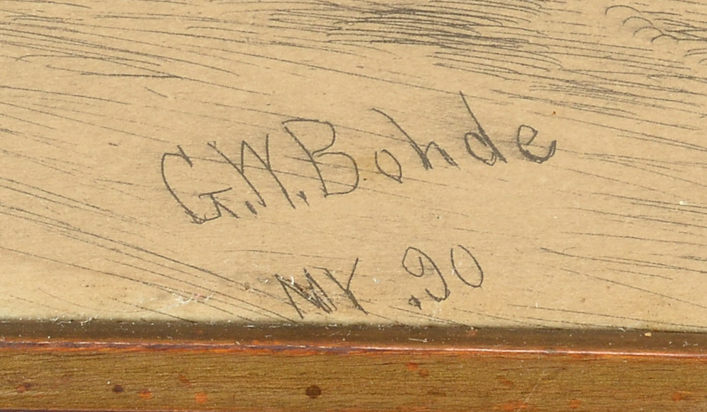 George W. Bohde Original 1890 Etching