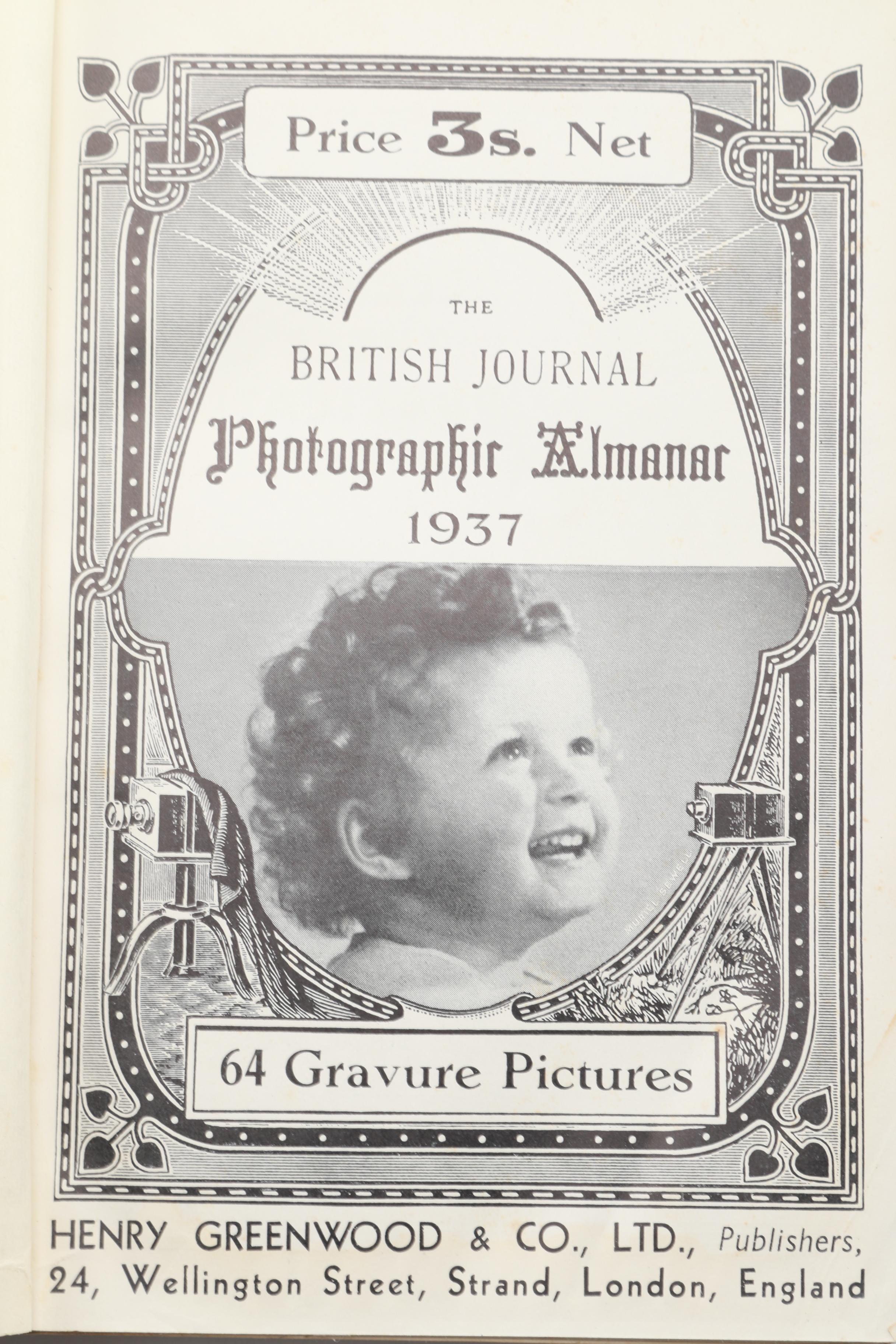 1937 "The British Journal Photographic Almanac and Photographer's Daily Companion"