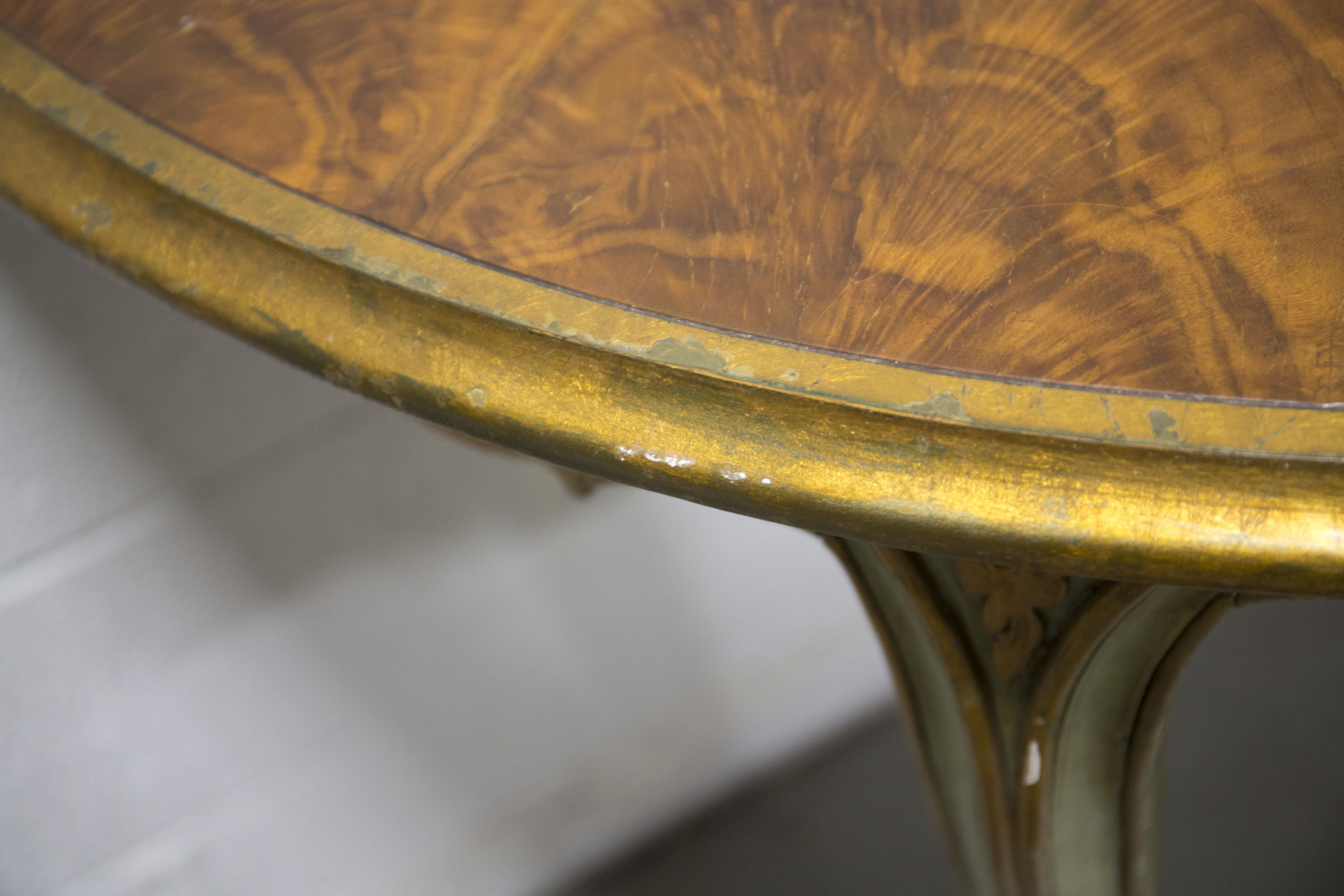 Vintage Louis XV Style Demilune Console Tables
