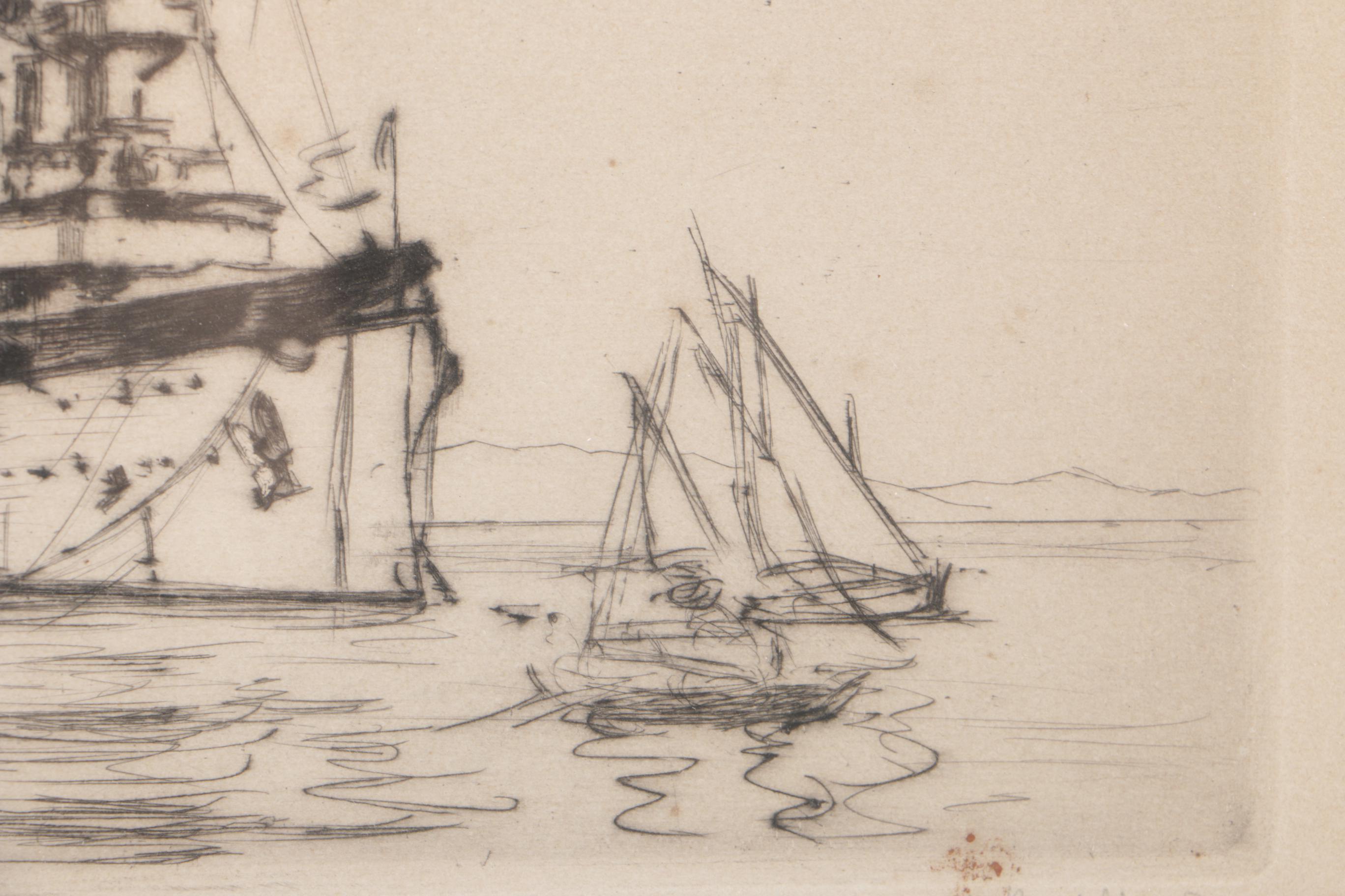 René Pinard 1921 Limited Edition Drypoint Etching