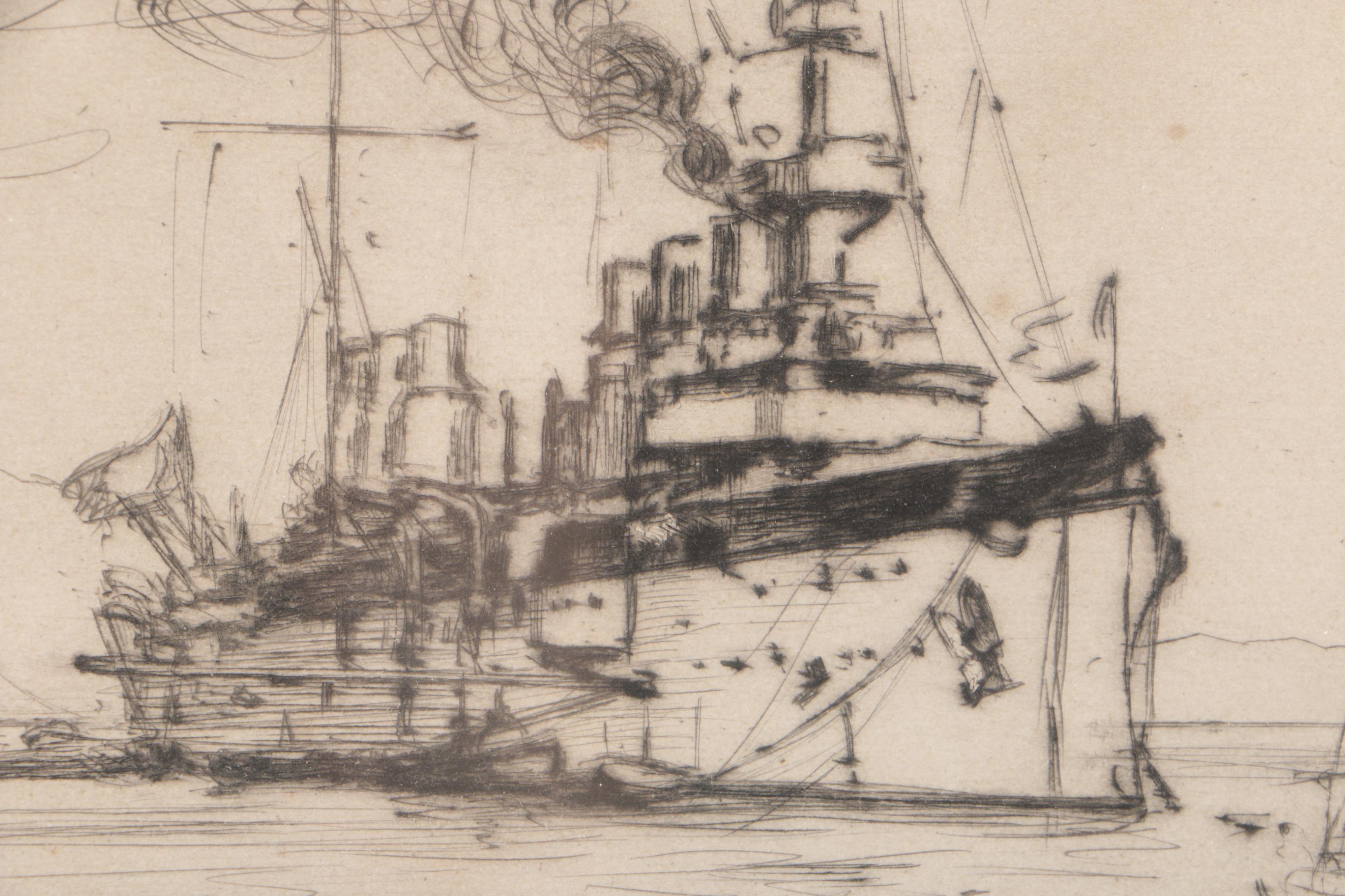 René Pinard 1921 Limited Edition Drypoint Etching