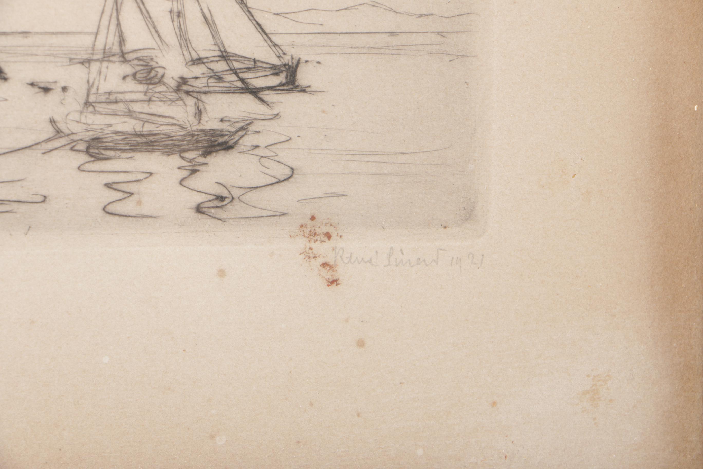 René Pinard 1921 Limited Edition Drypoint Etching