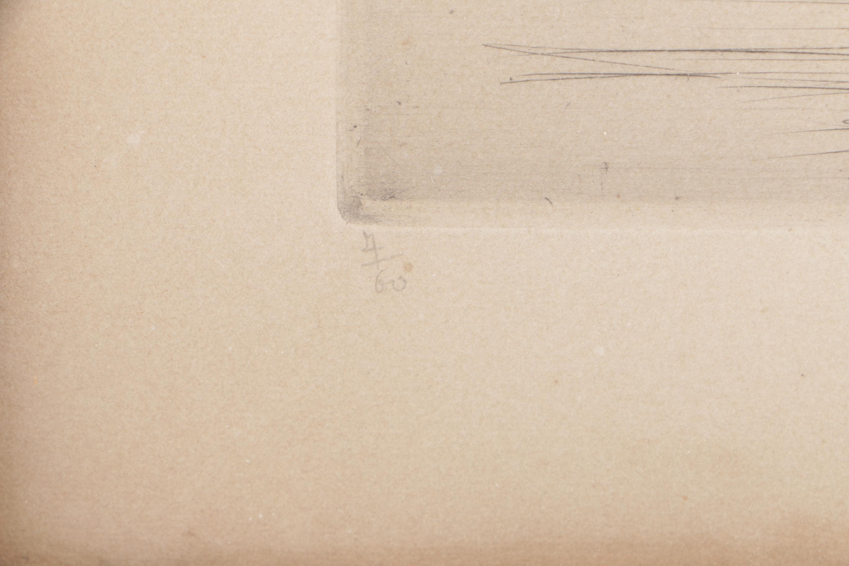 René Pinard 1921 Limited Edition Drypoint Etching