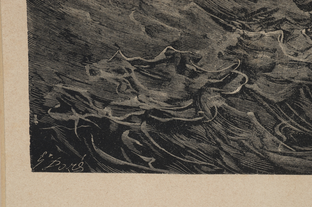 1866 Gustav Dore Wood Engraving from "The Legend of the Wandering Jew"