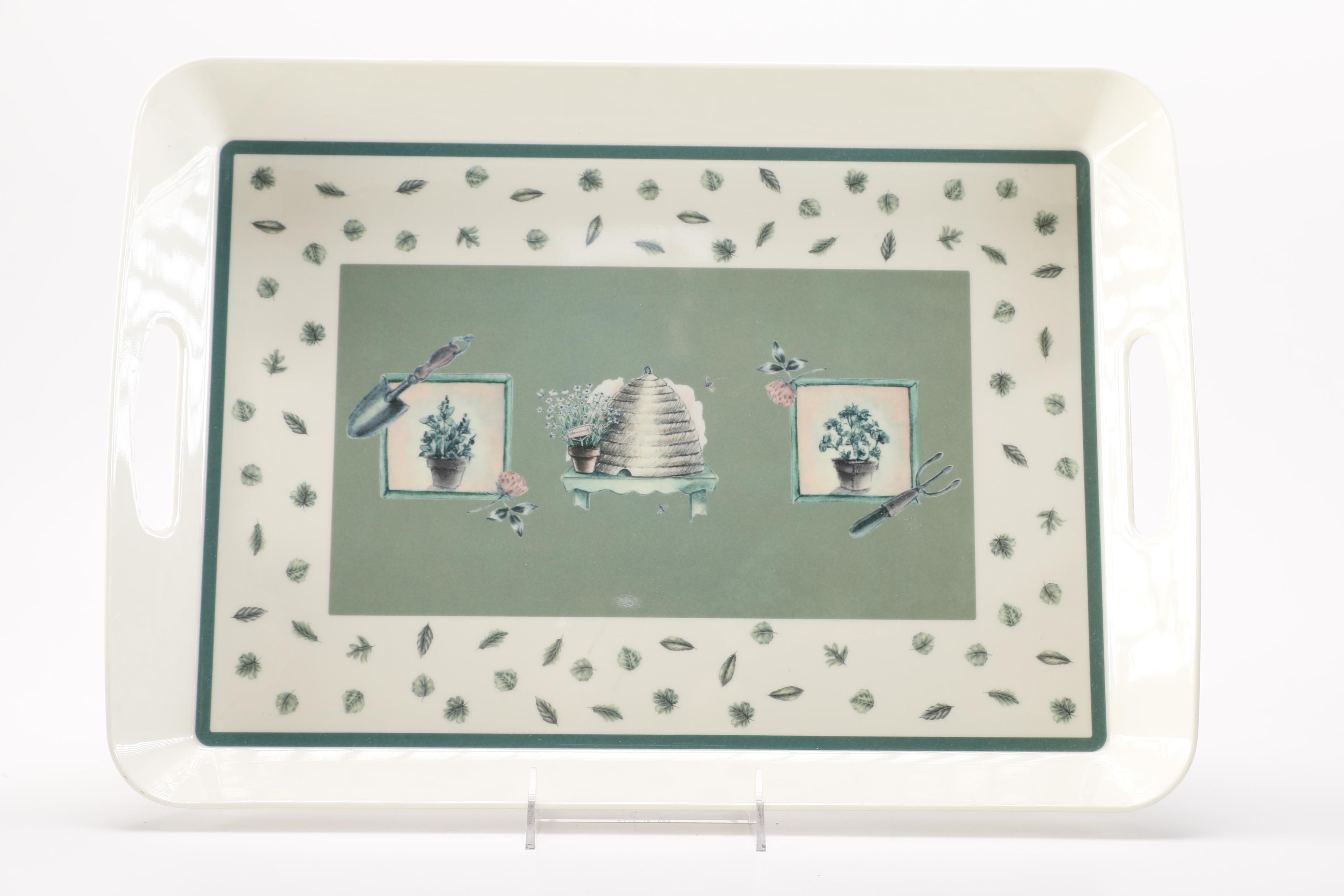 Pfaltzgraff Melamine Dish Set and Ceramic Pier One Mugs