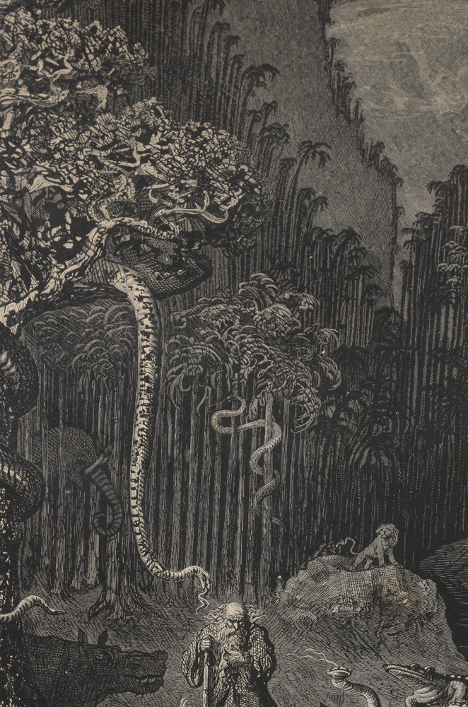 1866 Gustav Dore Wood Engraving from "The Legend of the Wandering Jew"