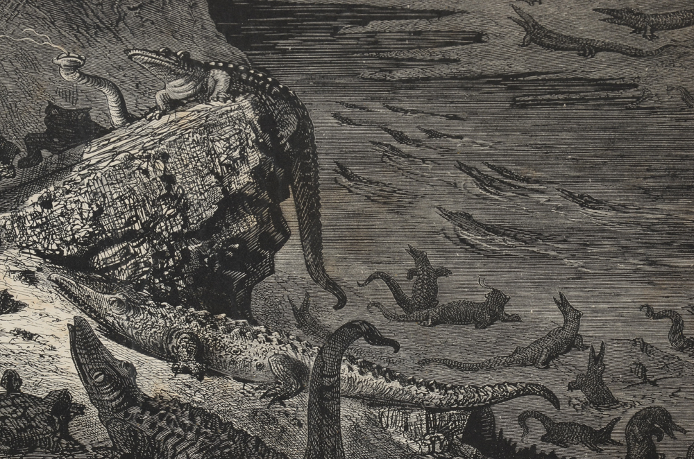 1866 Gustav Dore Wood Engraving from "The Legend of the Wandering Jew"