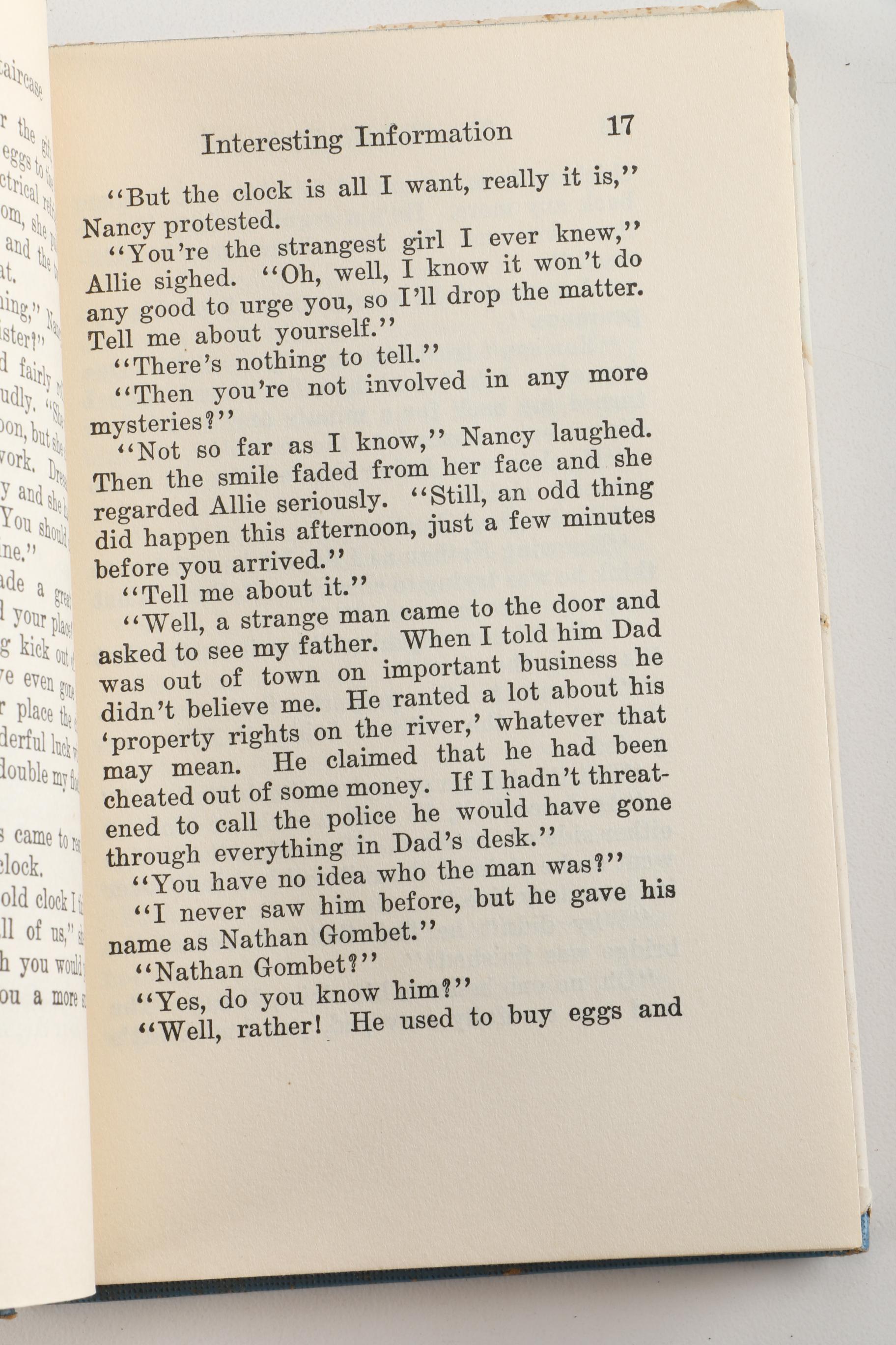 1949 Nancy Drew Novel "The Hidden Staircase"