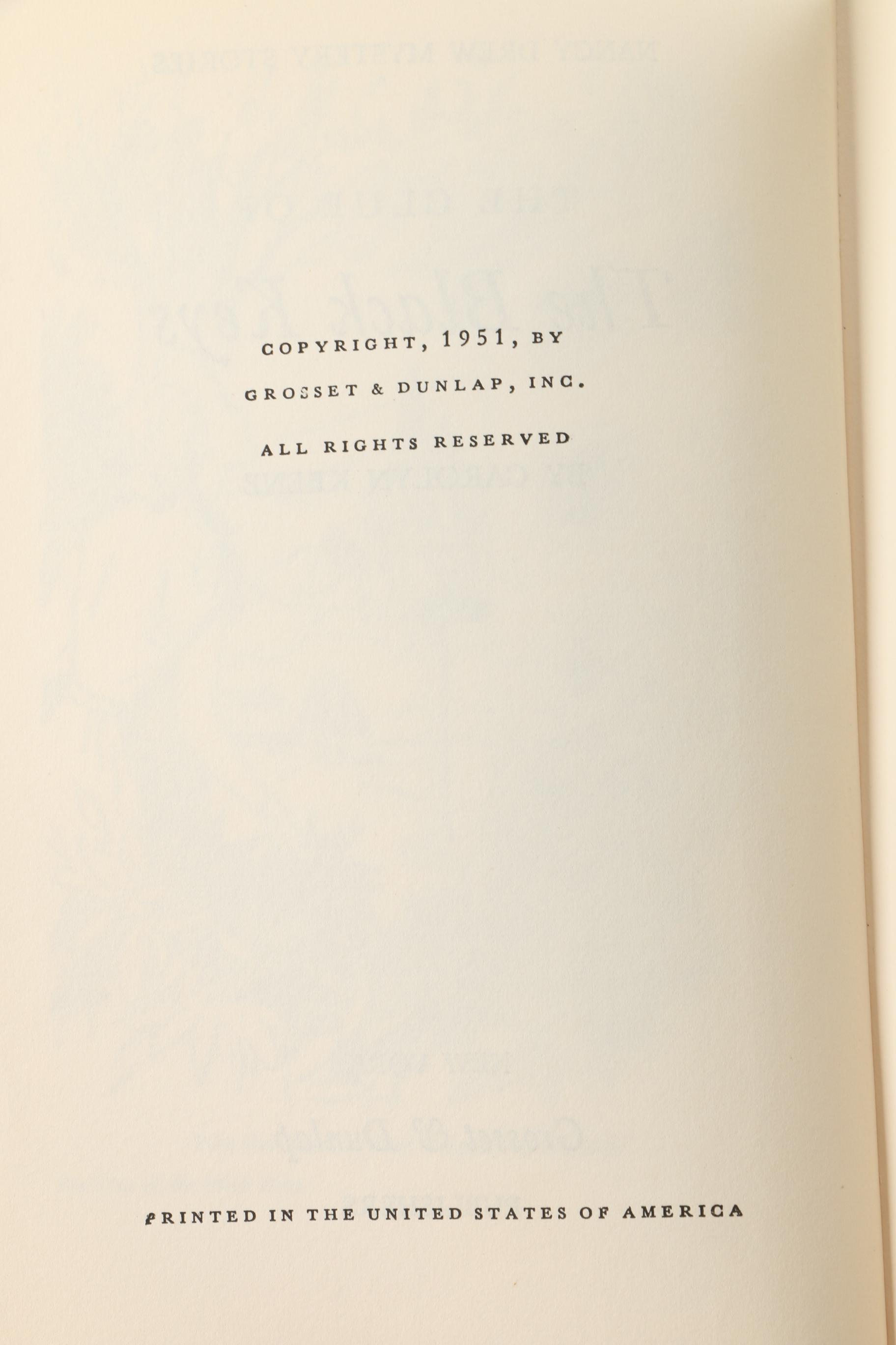 1960 Nancy Drew Novel "The Clue of the Black Keys"