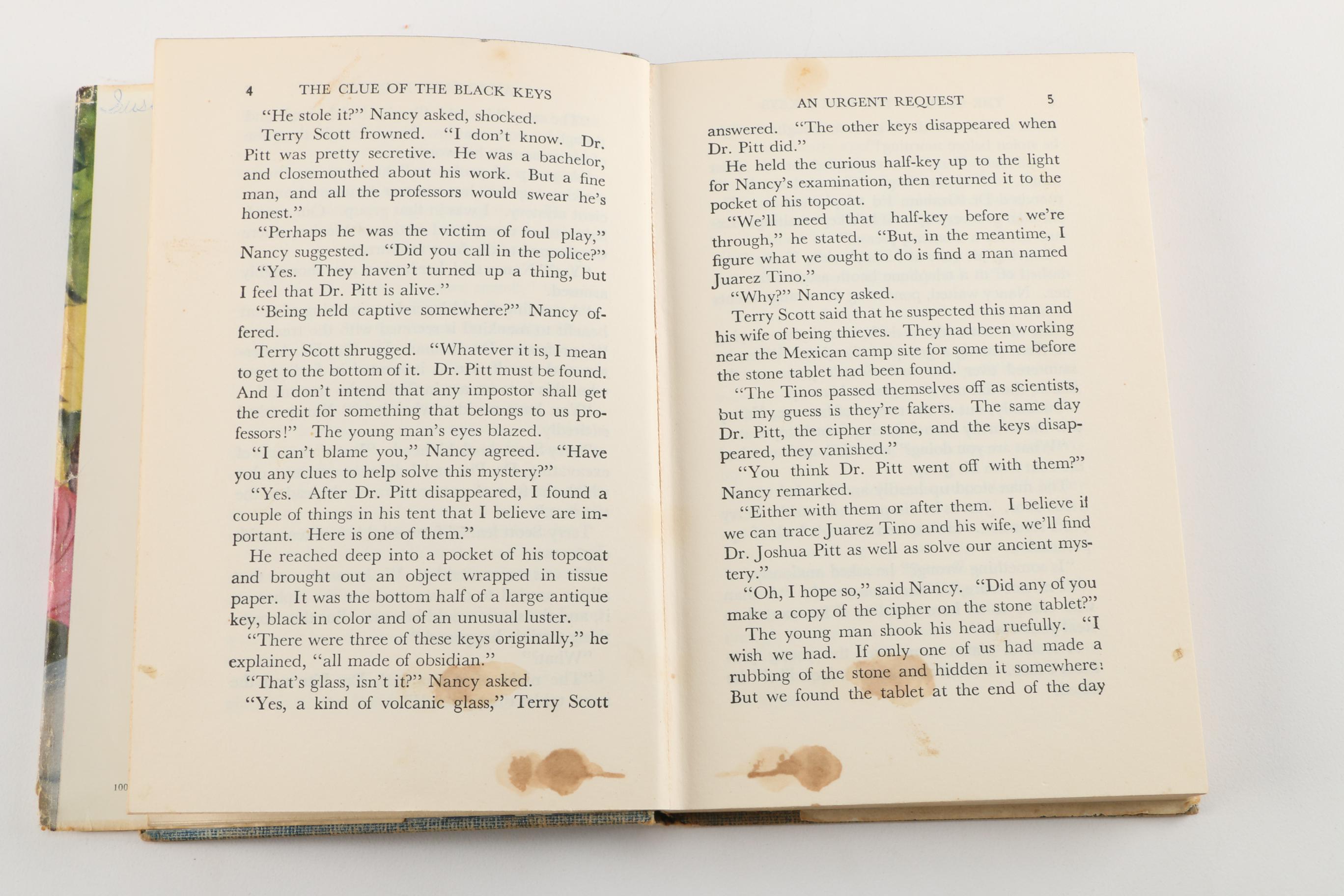 1960 Nancy Drew Novel "The Clue of the Black Keys"