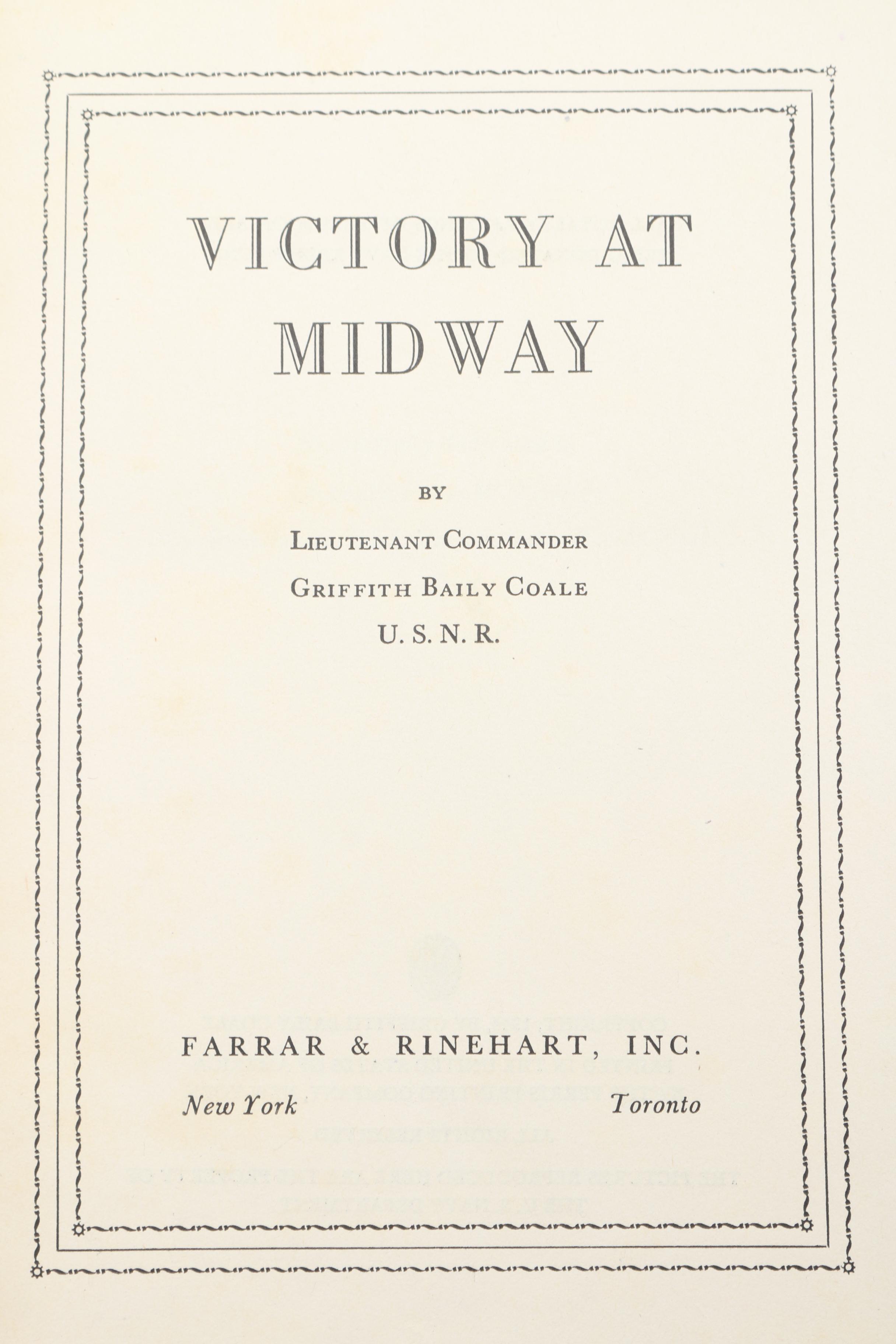 "Victory at Midway" by Lieutenant Commander Griffith Baily Coale U.S.N.R.