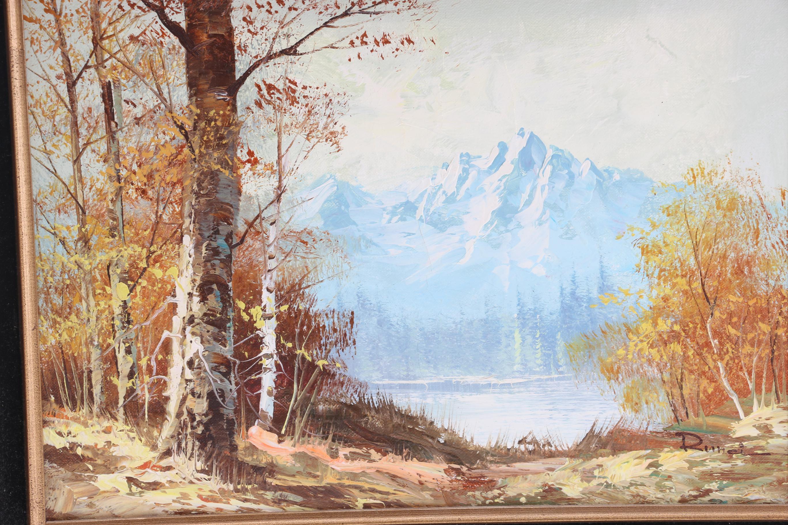 Original Oil on Canvas of a Mountain Landscape