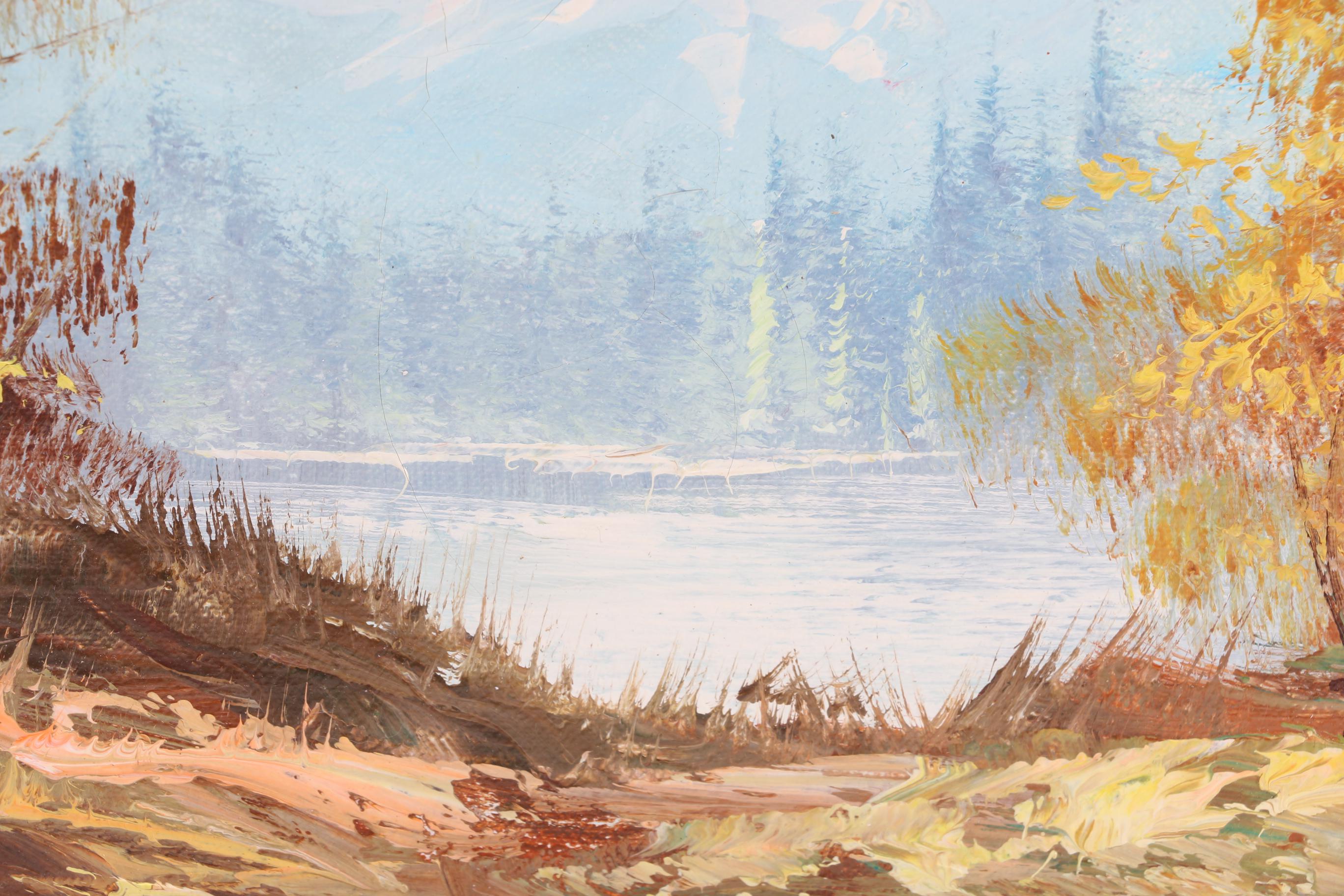 Original Oil on Canvas of a Mountain Landscape