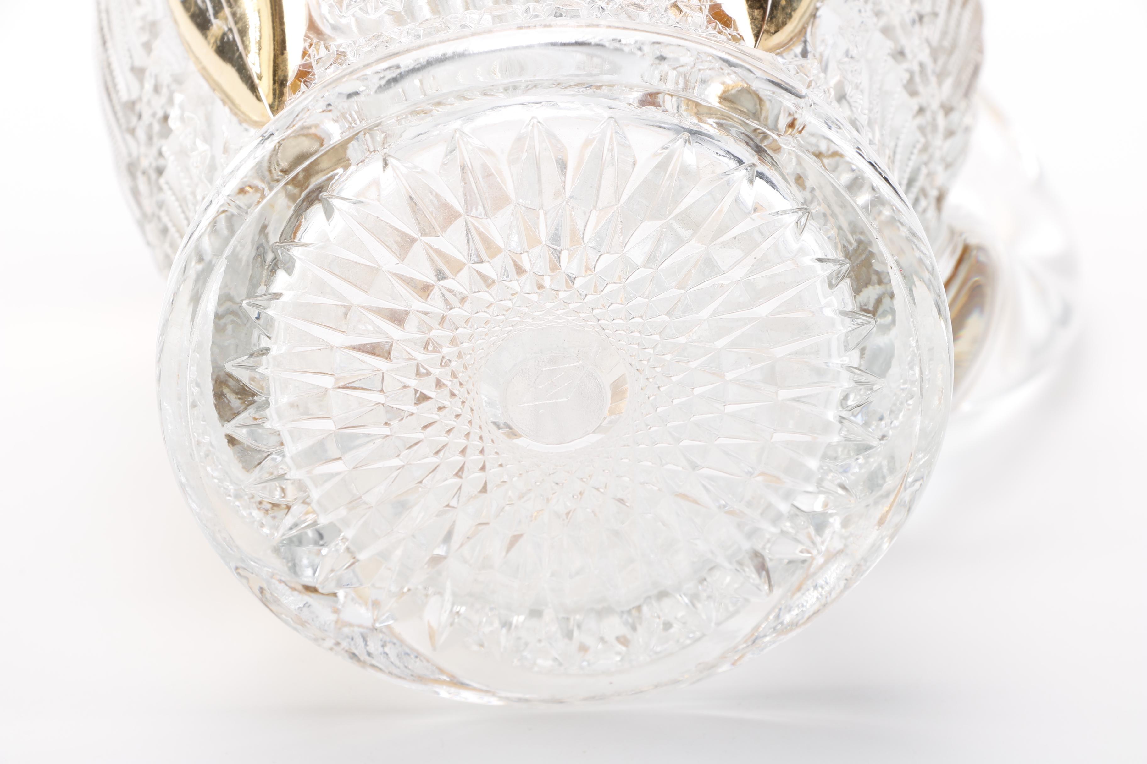 Vintage Heisy Gold Trimmed "Prince Of Wales Plumes" Glassware Set