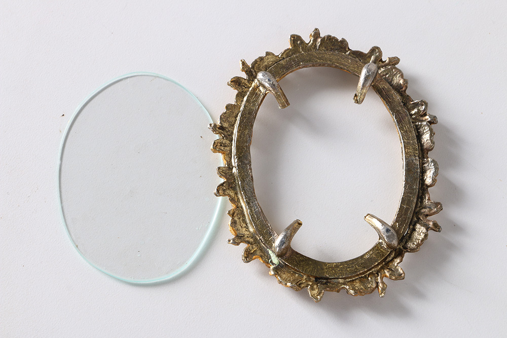 Ornate Art Glass Perfume Bottles with Vanity Trays