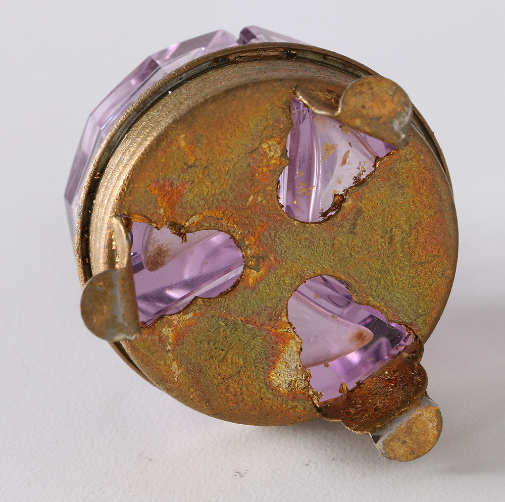 Ornate Art Glass Perfume Bottles with Vanity Trays