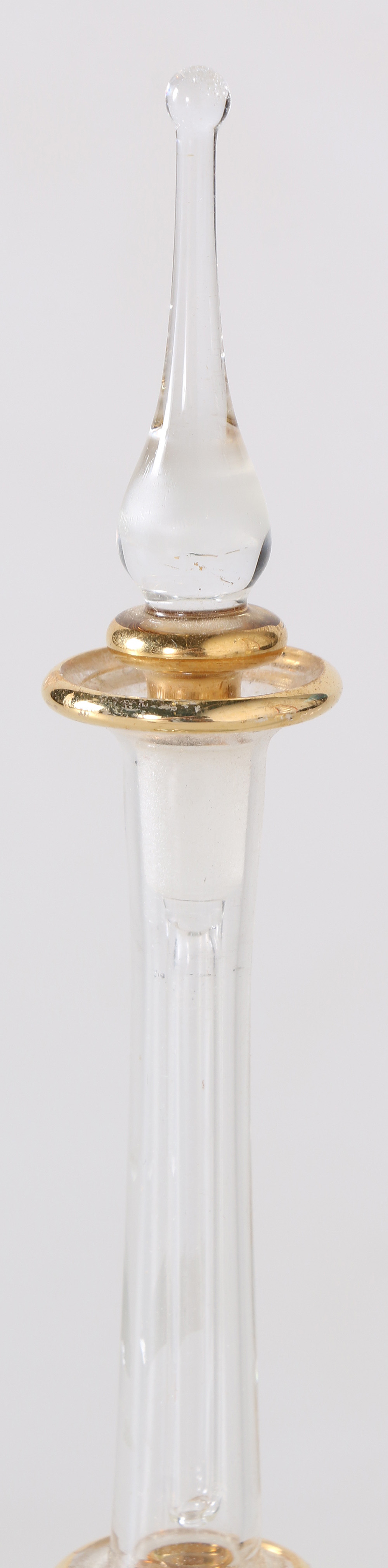 Ornate Art Glass Perfume Bottles with Vanity Trays