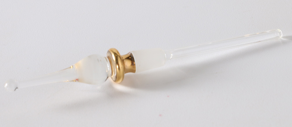 Ornate Art Glass Perfume Bottles with Vanity Trays