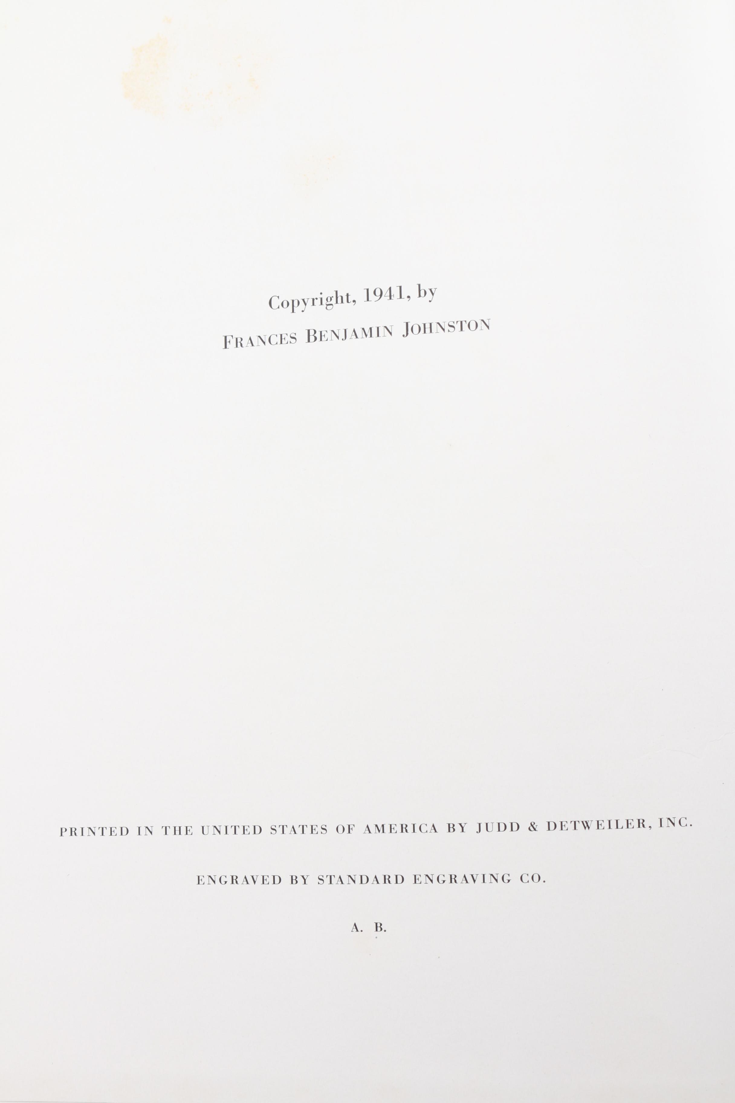 1941 "The Early Architecture of North Carolina: A Pictorial Survey"