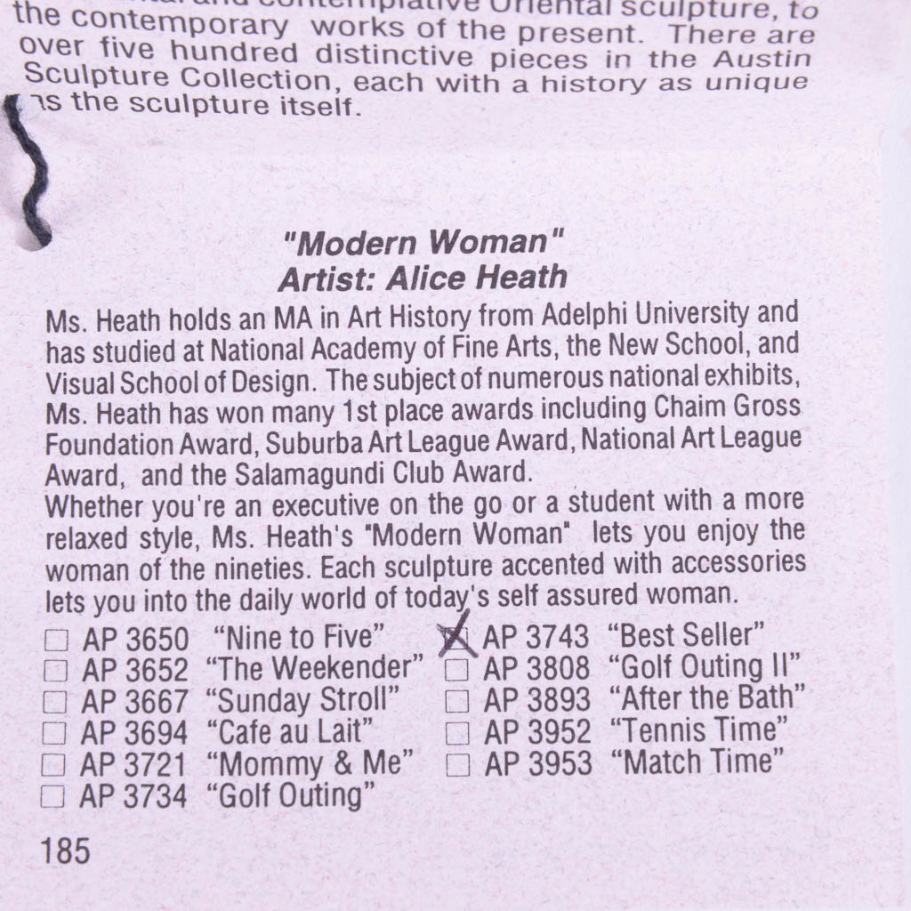 Reproduction Sculpture After  Alice Heath's "Modern Woman"