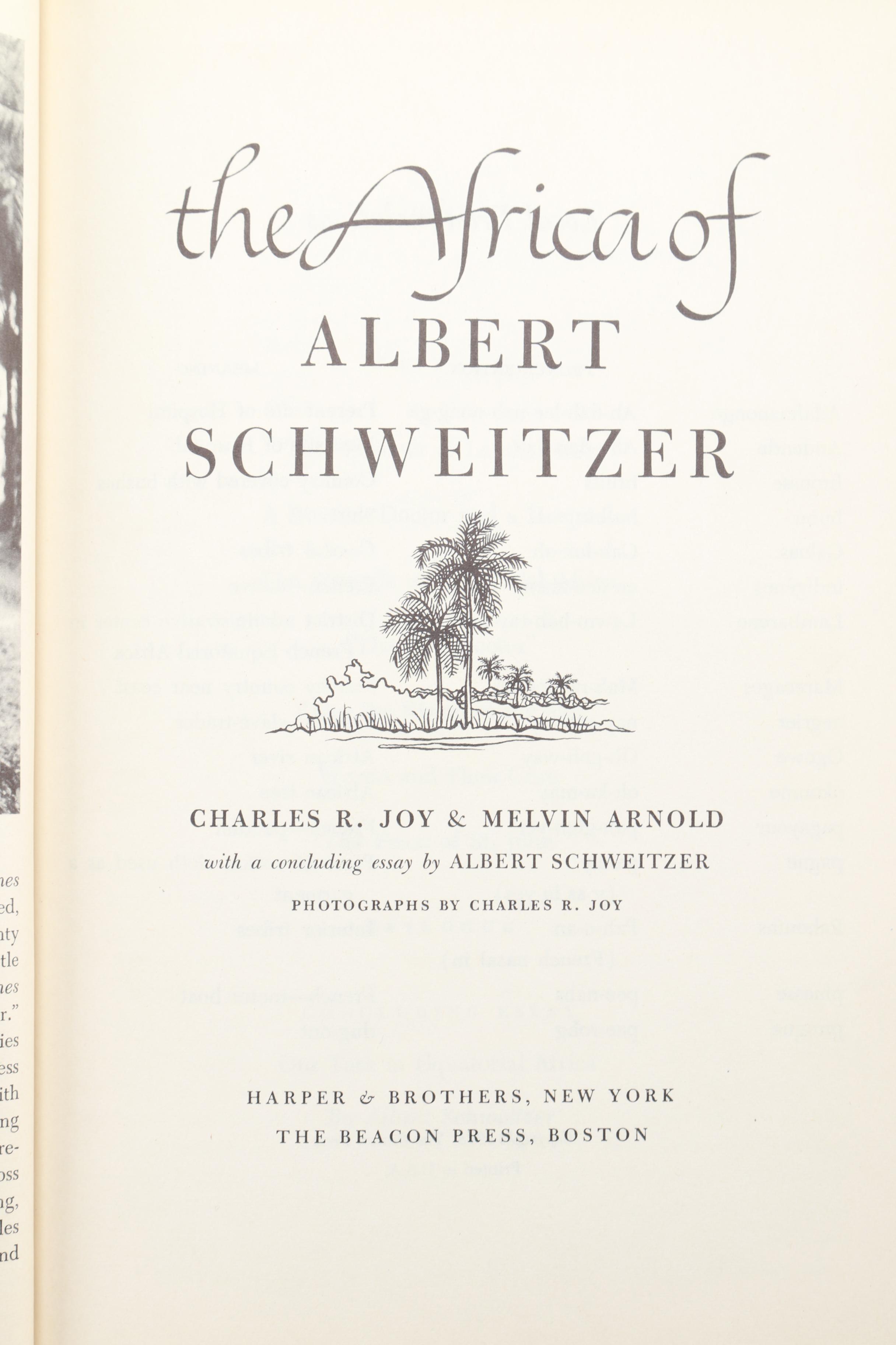1948 "The Africa of Albert Schweitzer" by Charles R. Joy & Melvin Arnold