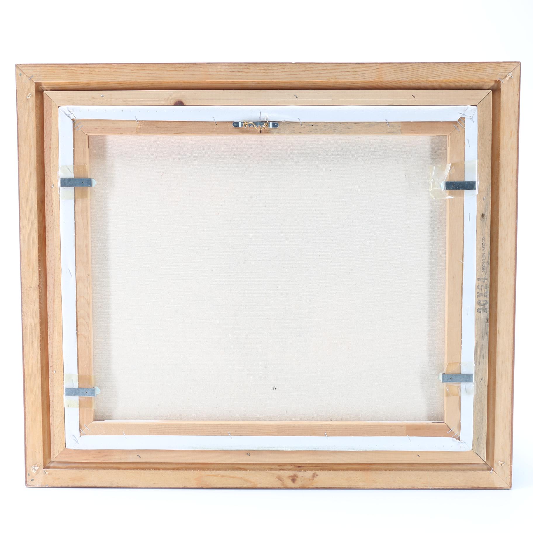 Garrison Oil on Canvas Painting of Sailing Ship