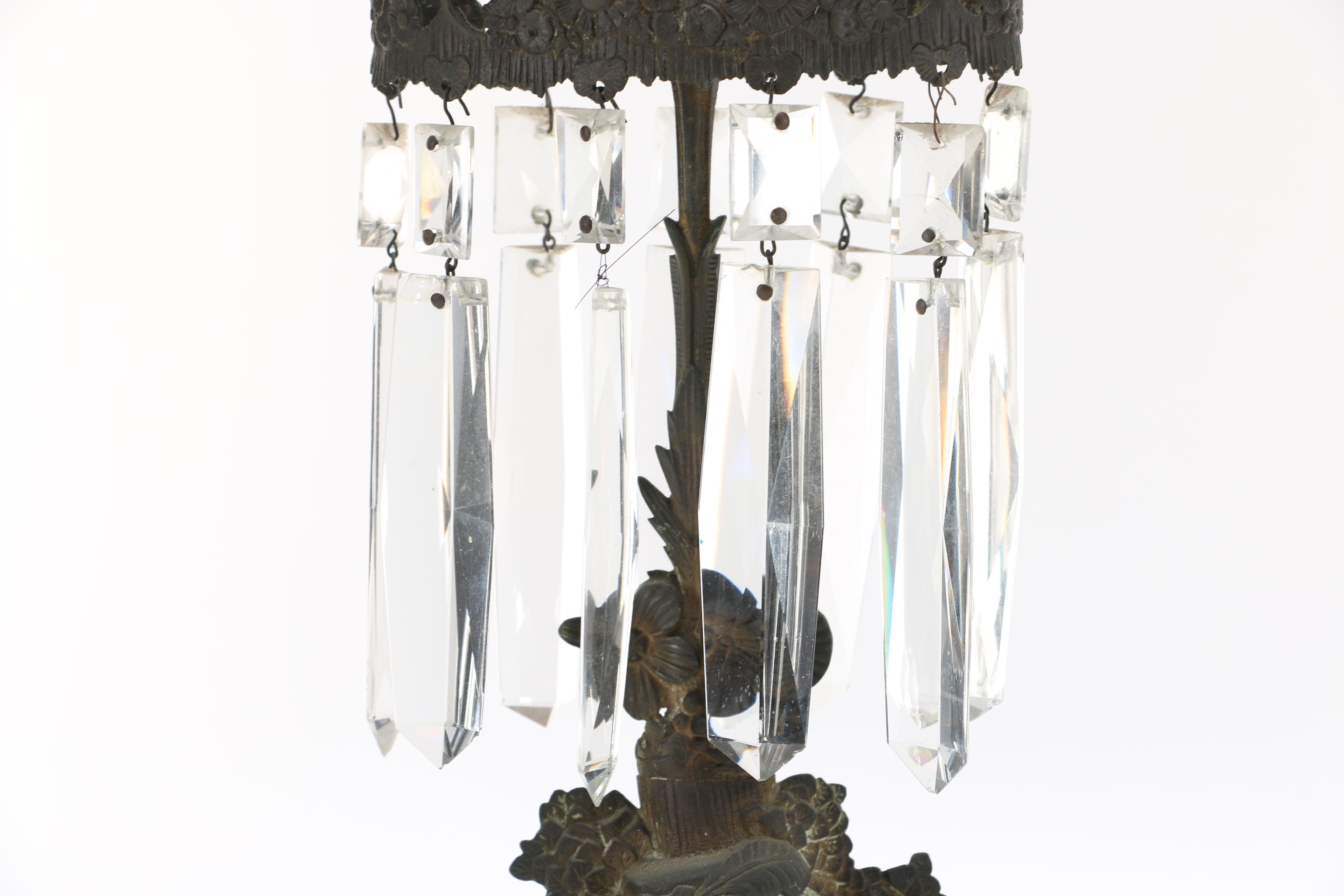 Marble and Cut Glass Candelabra
