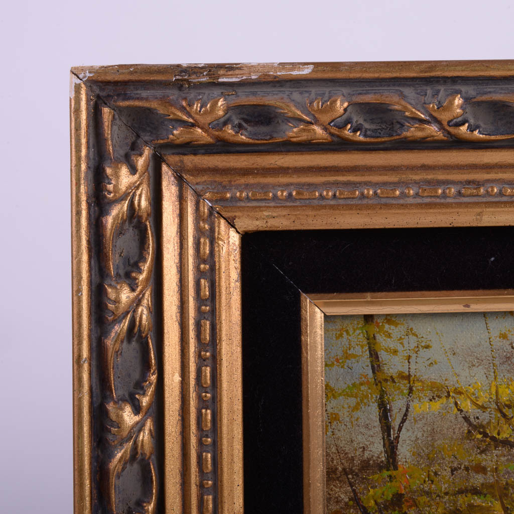 Original Mountain Landscape Oil Painting Signed I. Cafieri