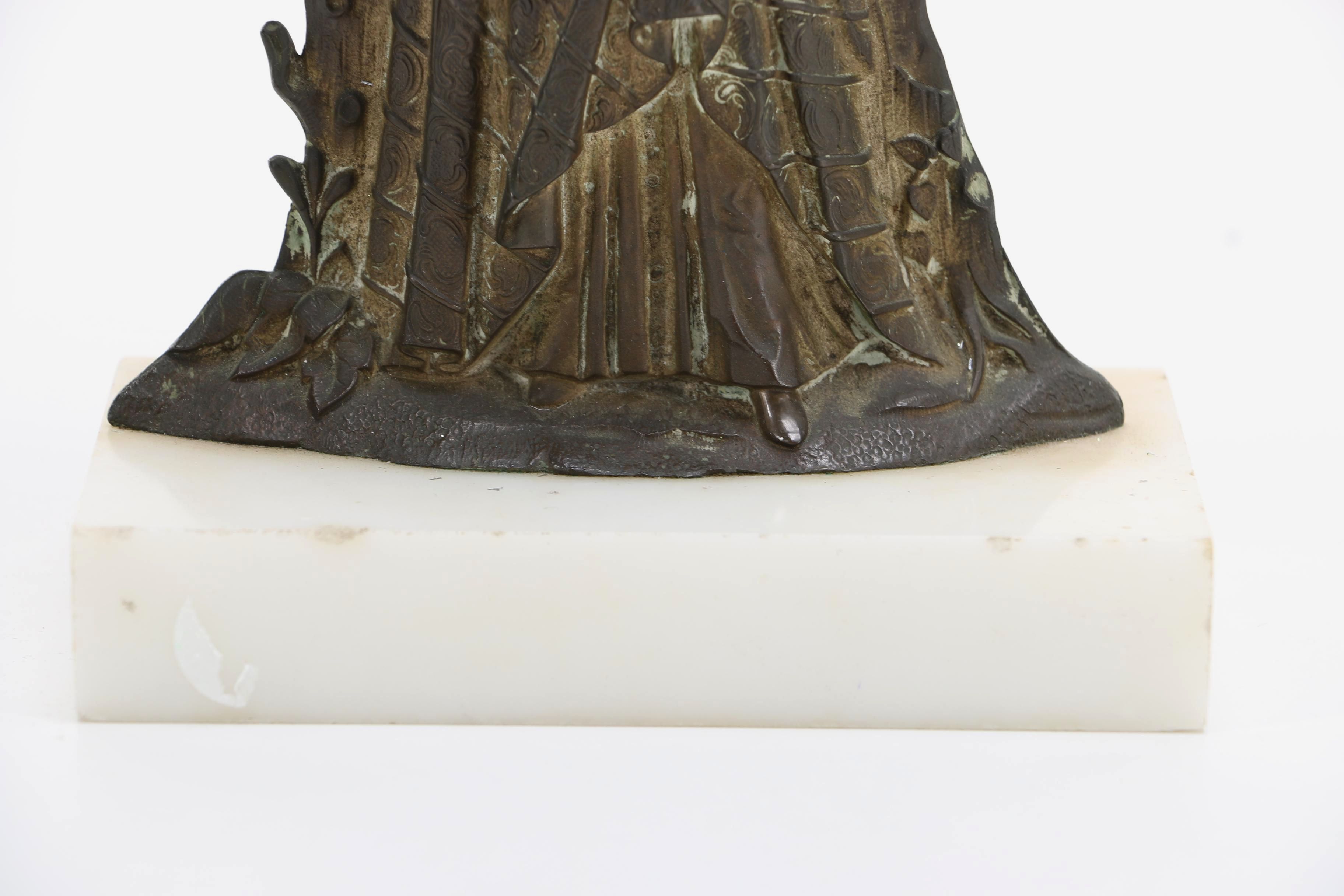 Marble and Cut Glass Candelabra