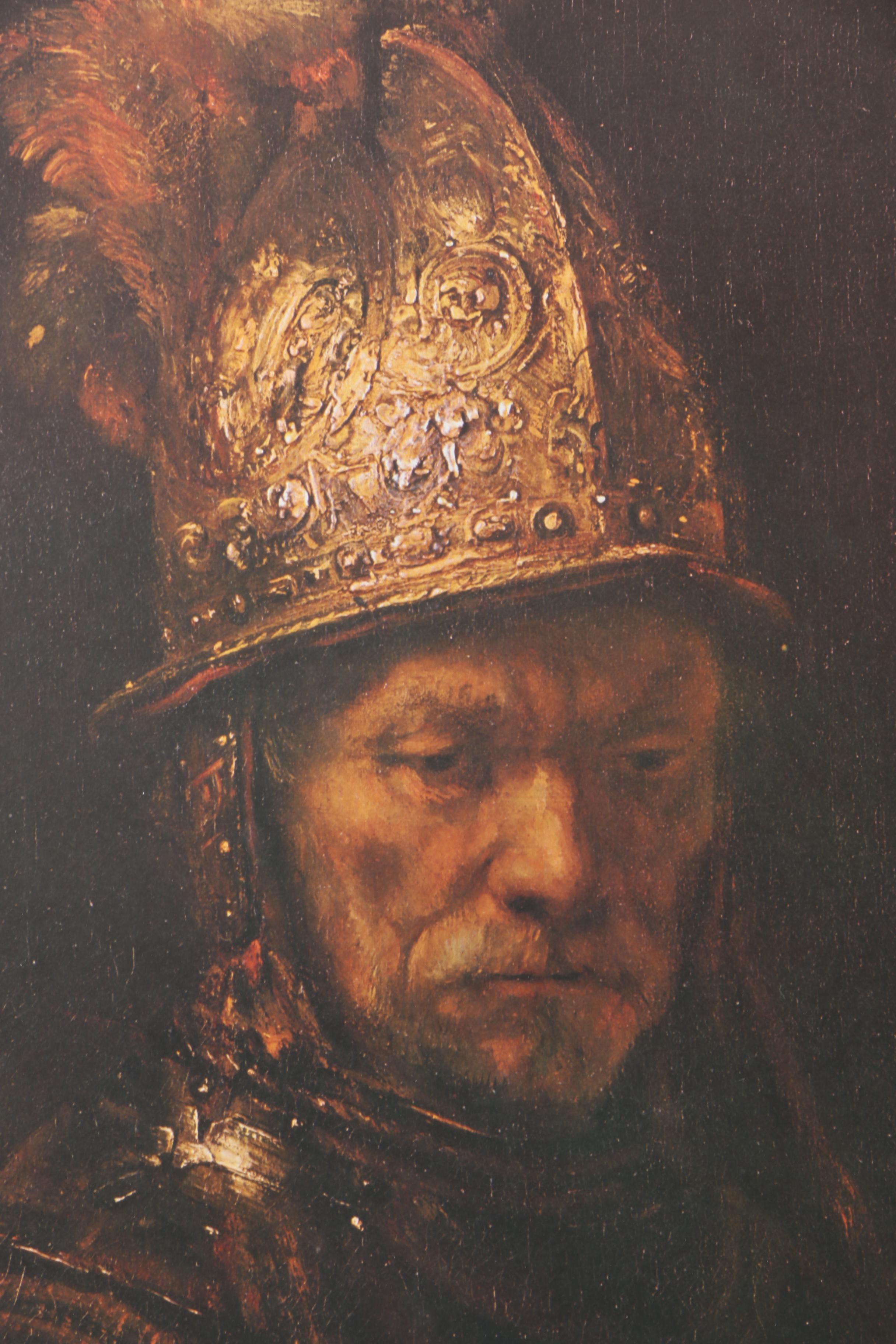 After Rembrandt Offset Lithograph "The Man with the Golden Helmet"