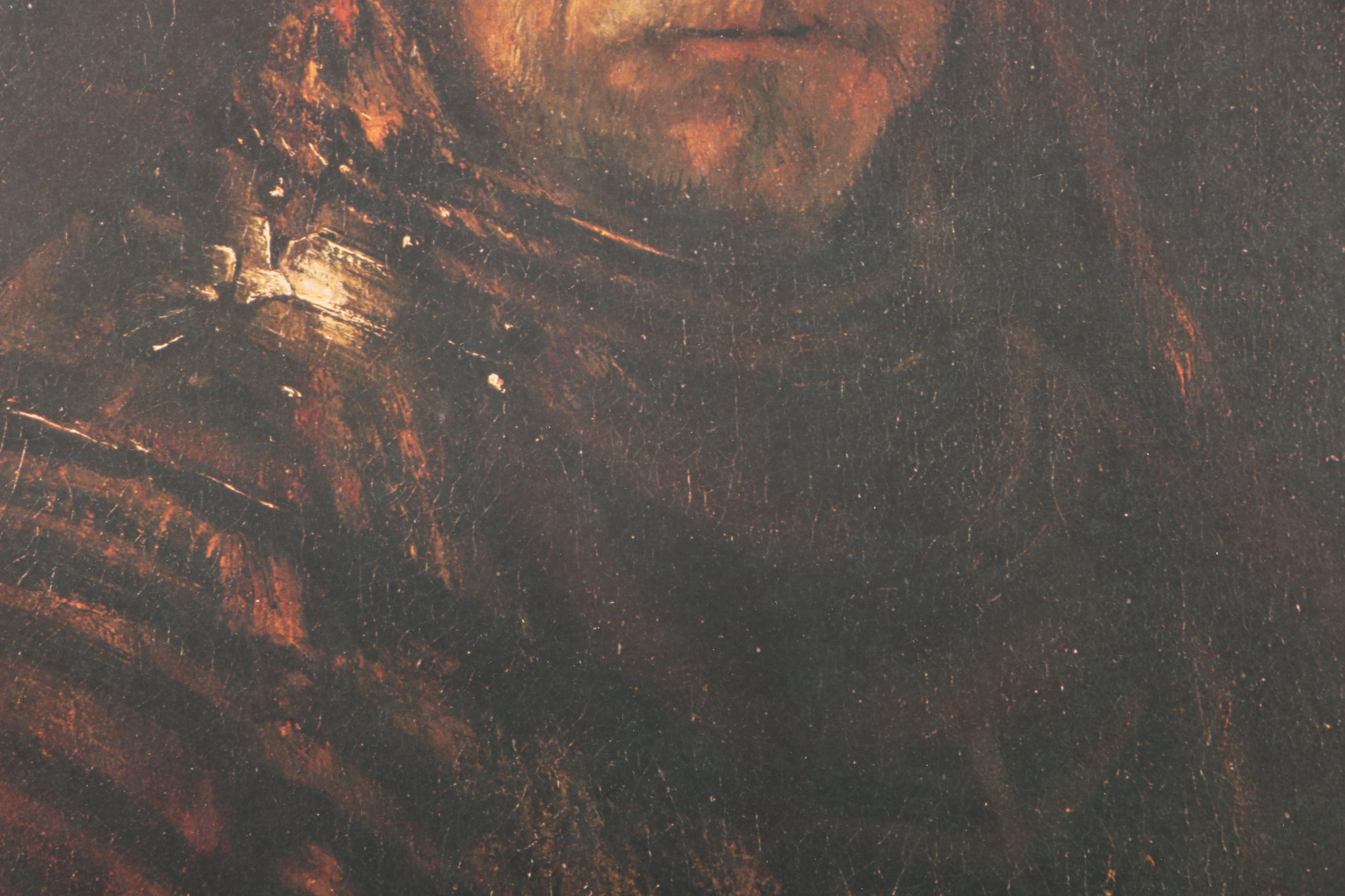 After Rembrandt Offset Lithograph "The Man with the Golden Helmet"