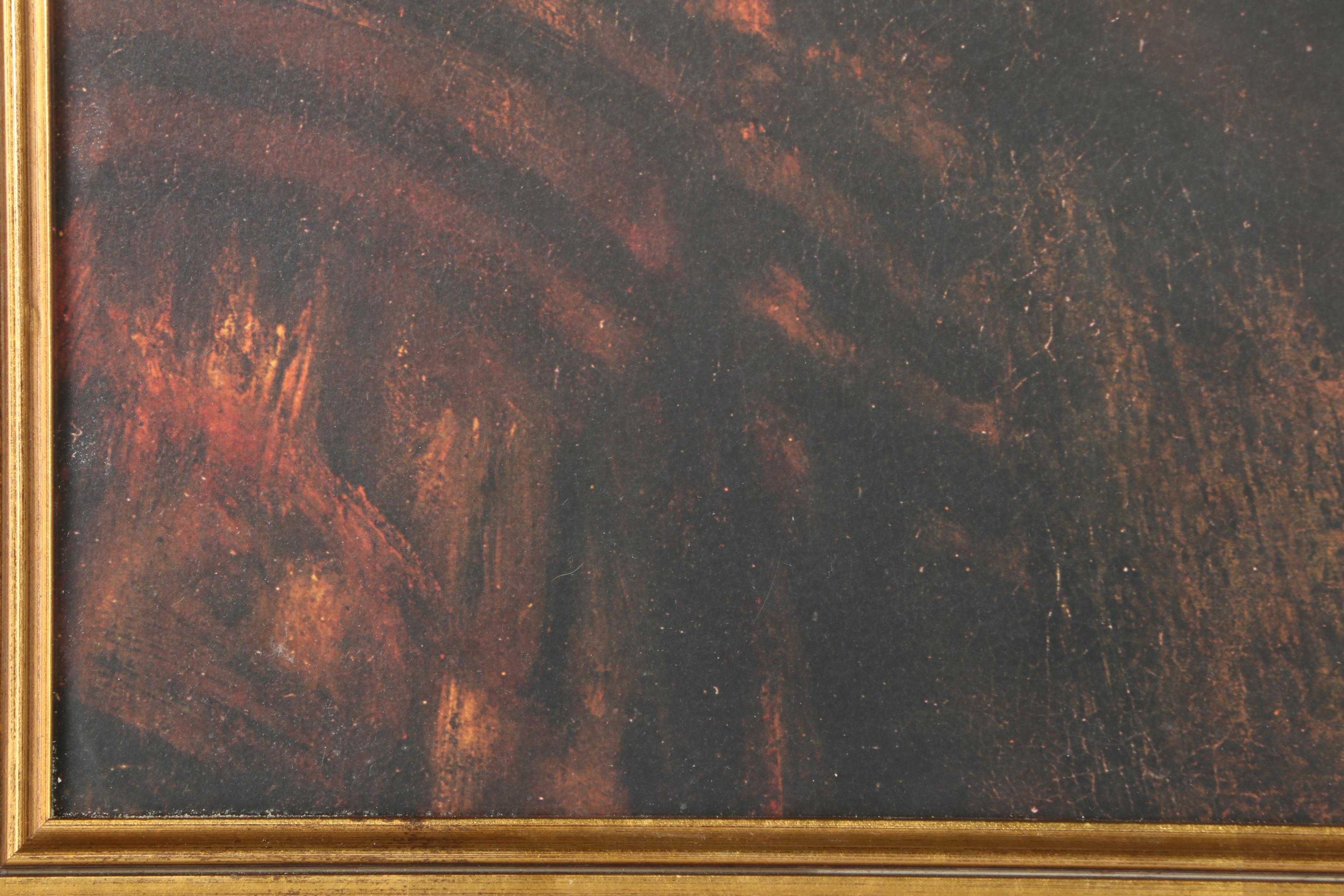 After Rembrandt Offset Lithograph "The Man with the Golden Helmet"