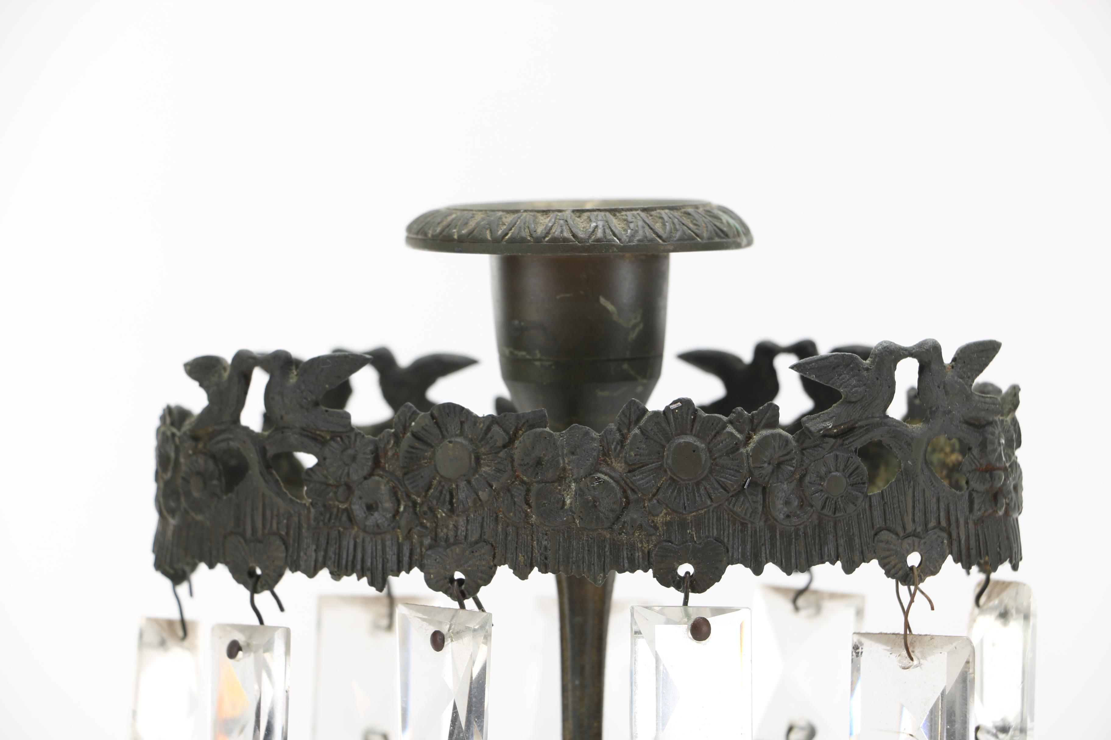 Marble and Cut Glass Candelabra