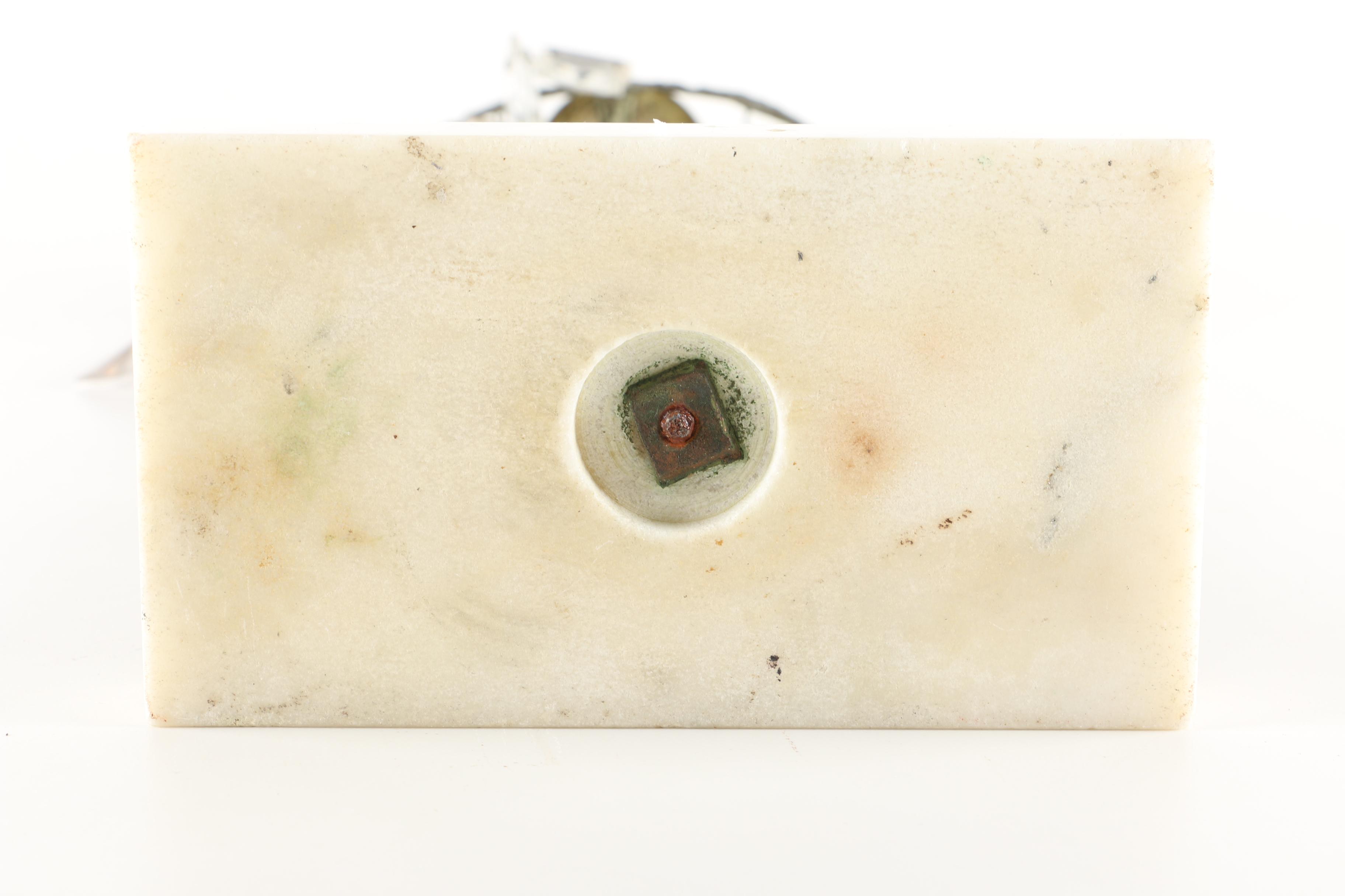 Marble and Cut Glass Candelabra