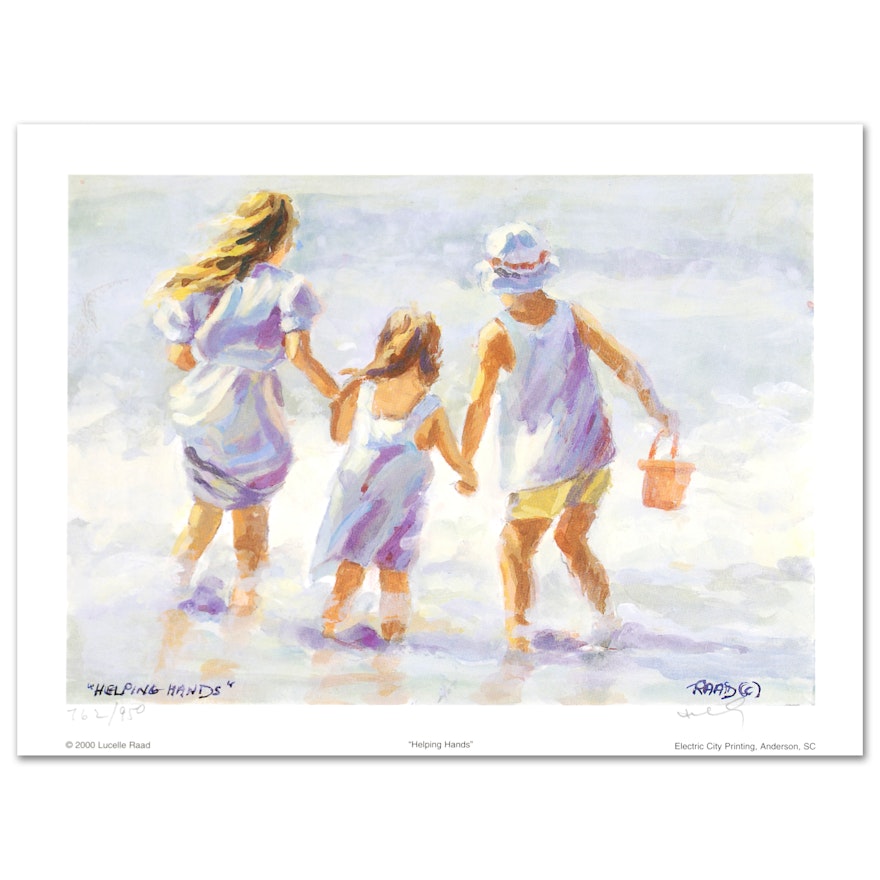 Lucelle Raad Limited Edition Lithograph "Helping Hands"