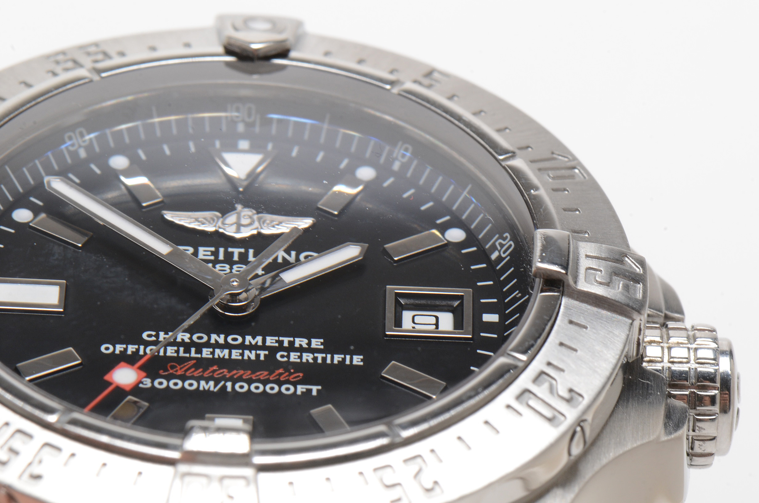 Men's Breitling Avenger Seawolf 3000m Steel 45mm Black Automatic