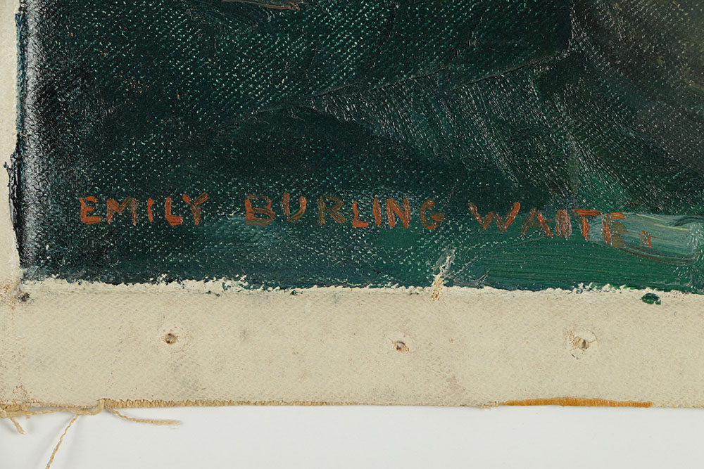 Emily B. Waite Oil Painting on Unstretched Canvas Still LIfe