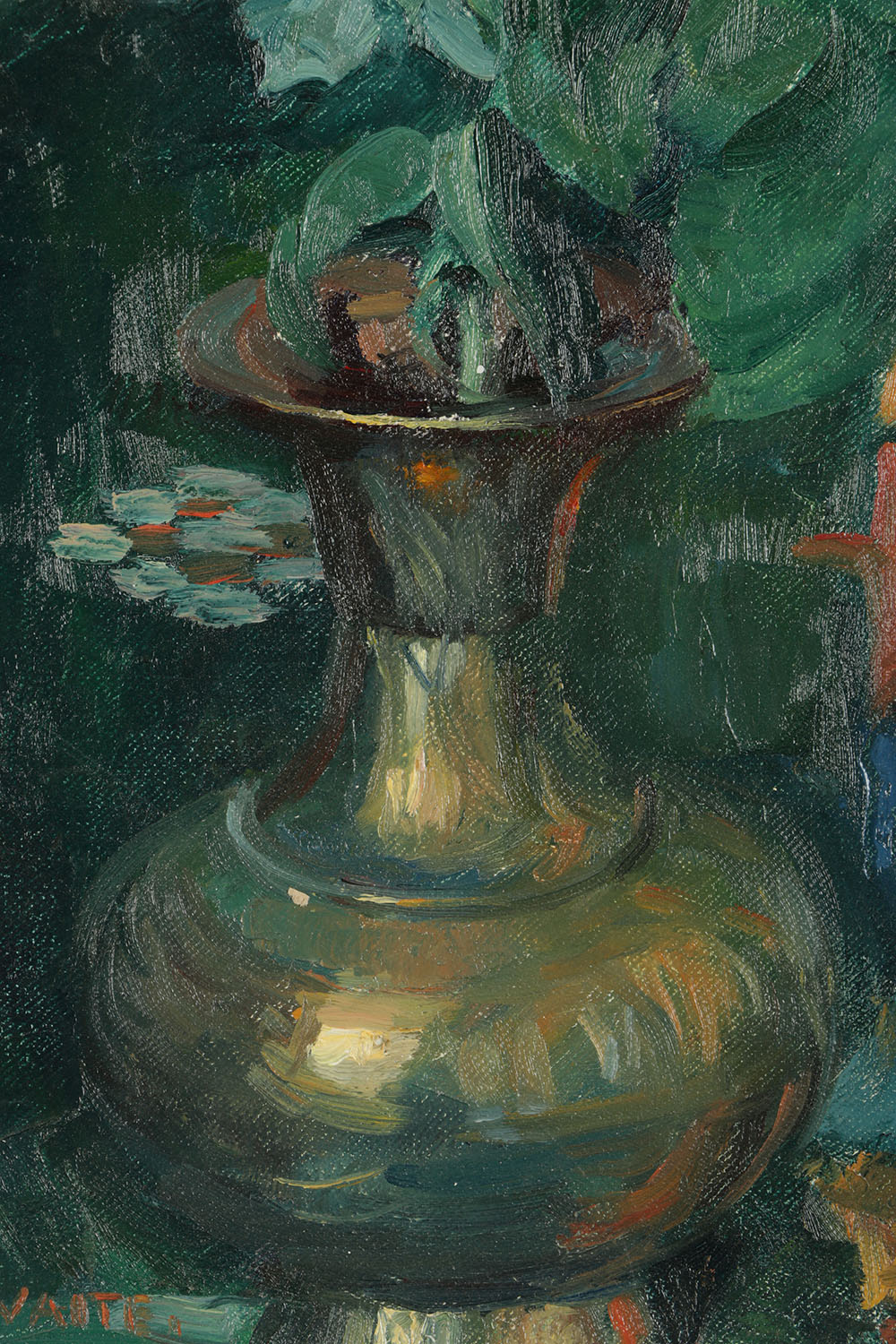 Emily B. Waite Oil Painting on Unstretched Canvas Still LIfe