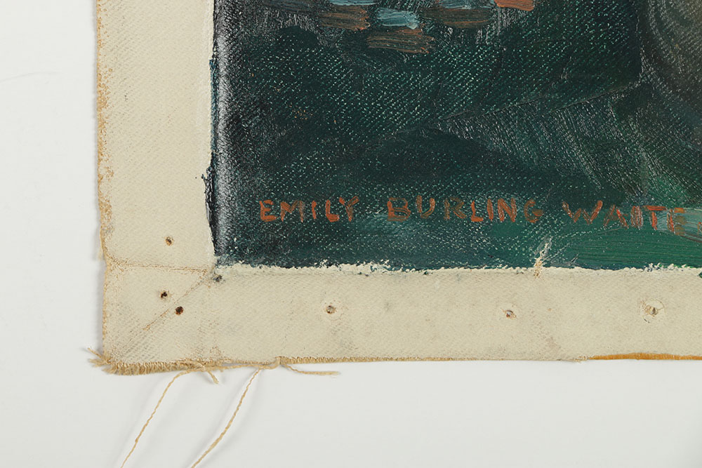 Emily B. Waite Oil Painting on Unstretched Canvas Still LIfe