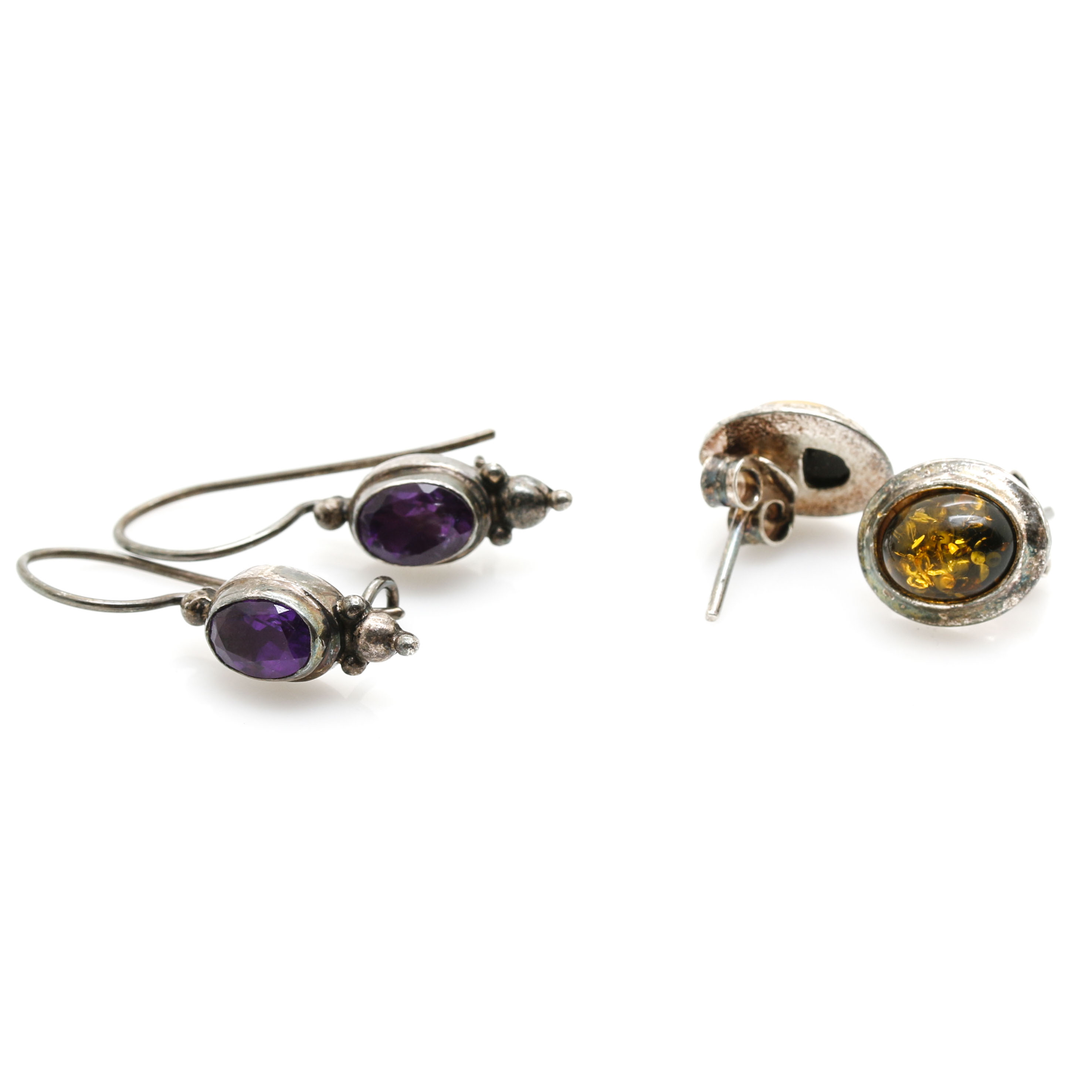 Assorted Sterling Silver Jewelry With Gemstones